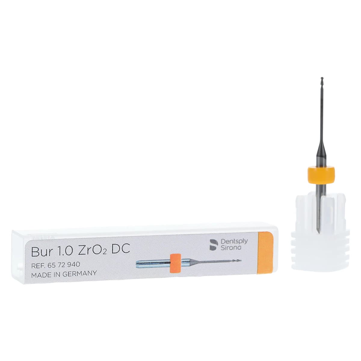 Sirona inLab MC X5 Milling Bur 1.0 ZrO2 Diamond Coated, Yellow Ring thumbnail 2