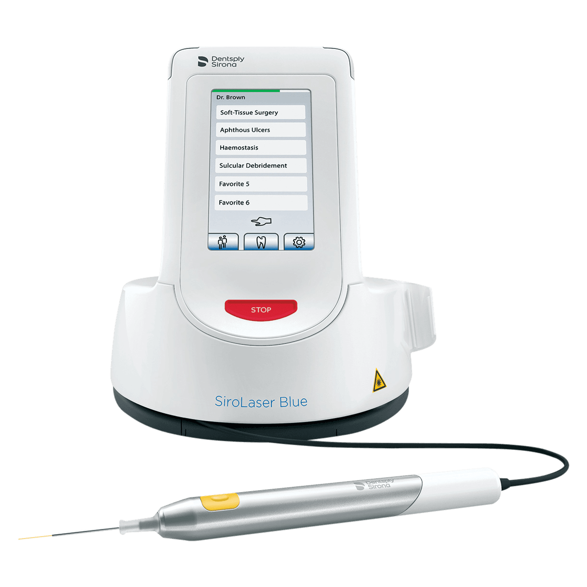 SiroLaser Blue Dental Laser System, Multi-Diode (445/660/970 nm), Touchscreen, Battery-Operated, 24 Programmable Applications - SiroLaser Blue - Image 1