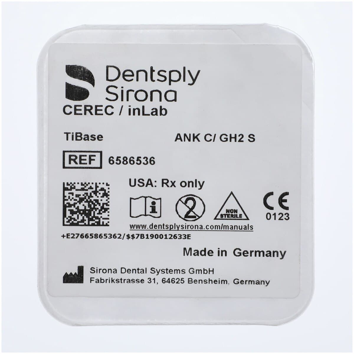 Sirona TiBase Abutment ANK C/GH2 S, Titanium, Ankylos Compatible, 1/Kit thumbnail 2
