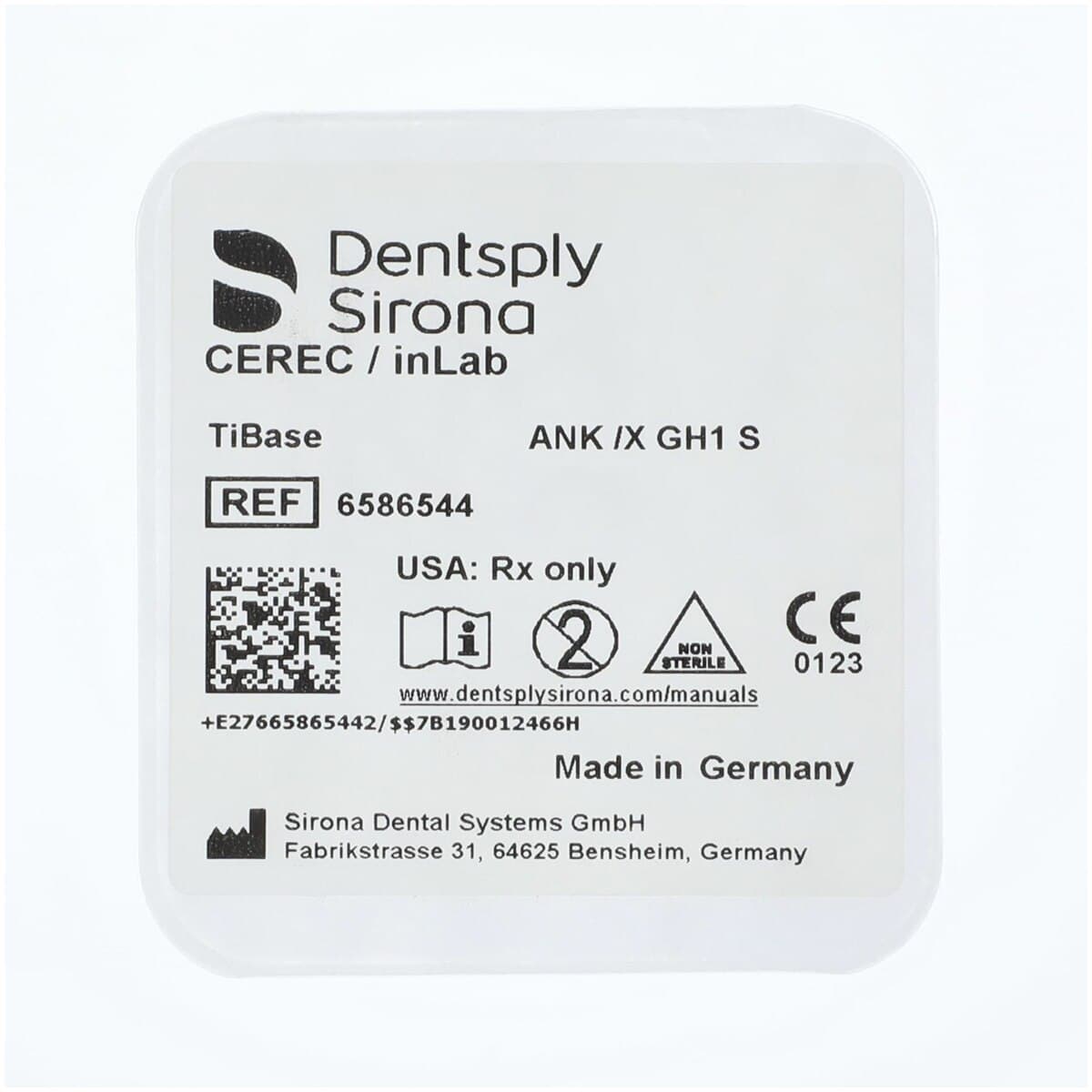 Sirona TiBase ANK/X GH1 S Titanium Abutment Base Kit with Abutment Screw, Ankylos Compatible, Size S thumbnail 2