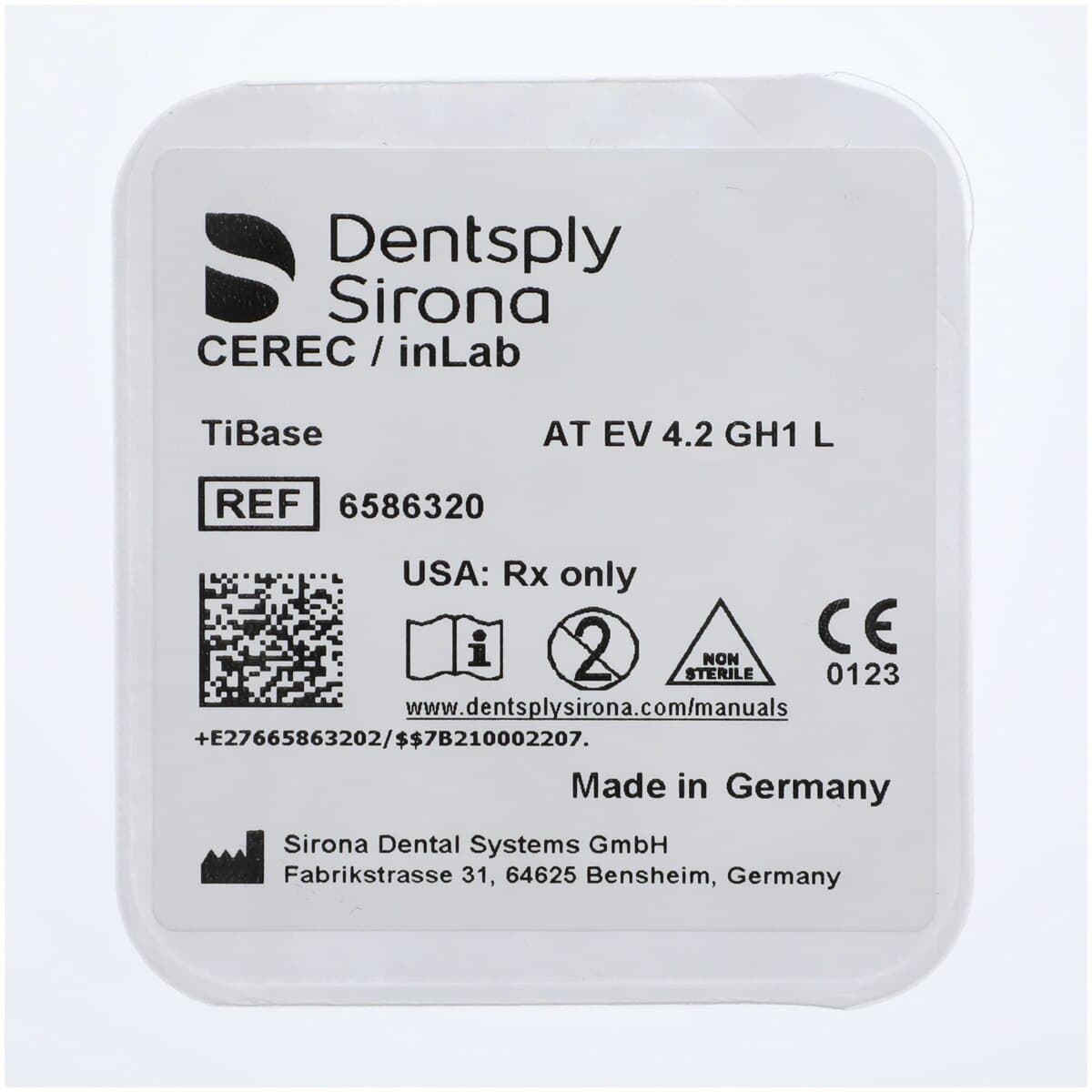 Sirona TiBase AT EV 4.2 GH1 L Abutment Kit with Abutment Screw thumbnail 2
