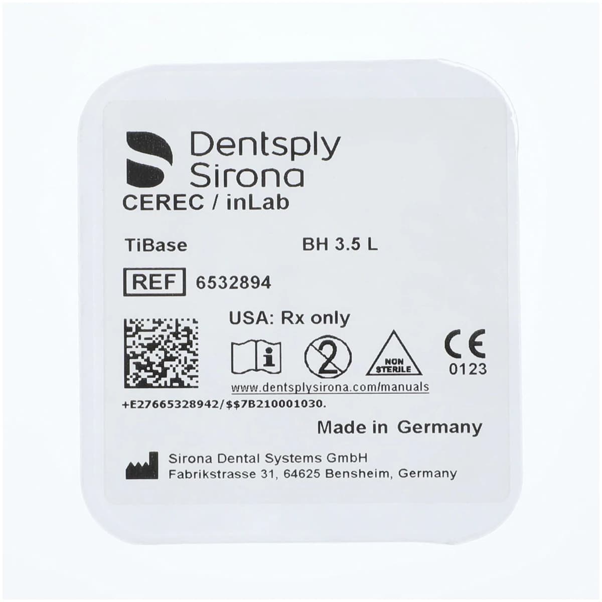 CEREC TiBase Abutment Kit, BioHorizons 3.5 mm Connection, Long (L), Titanium, with Abutment Screw thumbnail 2