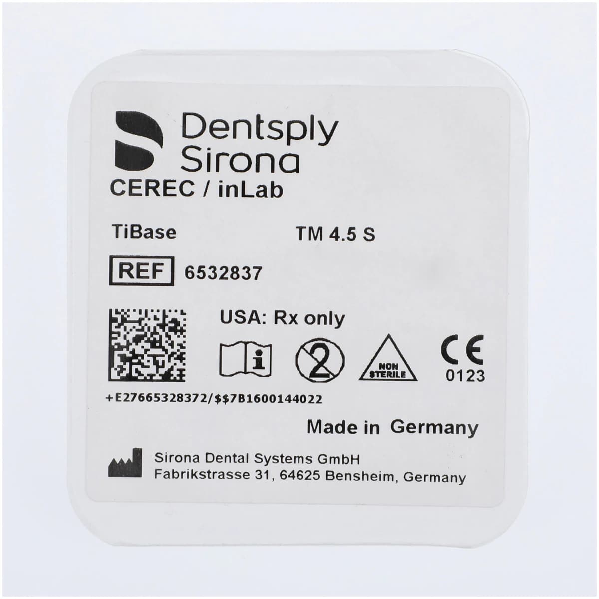 Sirona TiBase TM 4.5 S Abutment Kit - Thommen Medical 4.5mm Implant, Titanium Base with Abutment Screw thumbnail 2