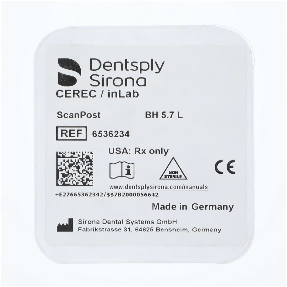 ScanPost BH 5.7 L, BioHorizons, Sirona CAD/CAM Scanning Post, 1 Post + 1 Screw, 01KEZKNVT9G4G22QN4Y3G96SJ2 thumbnail 2