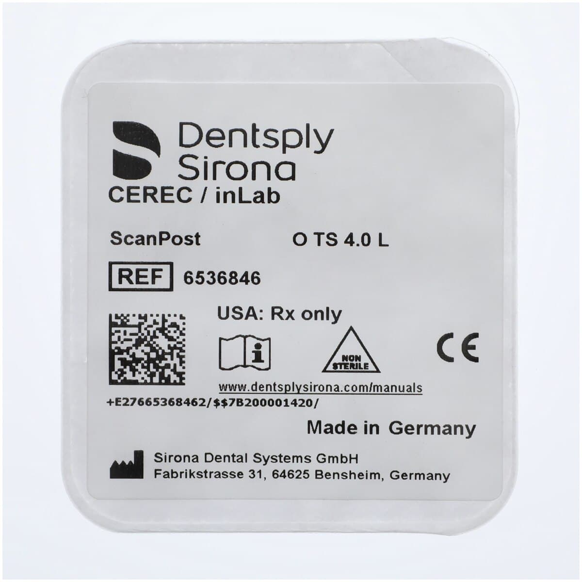 ScanPost O TS 4.0 L, Osstem Compatible, Sirona CAD/CAM Implant Scanning Post thumbnail 2