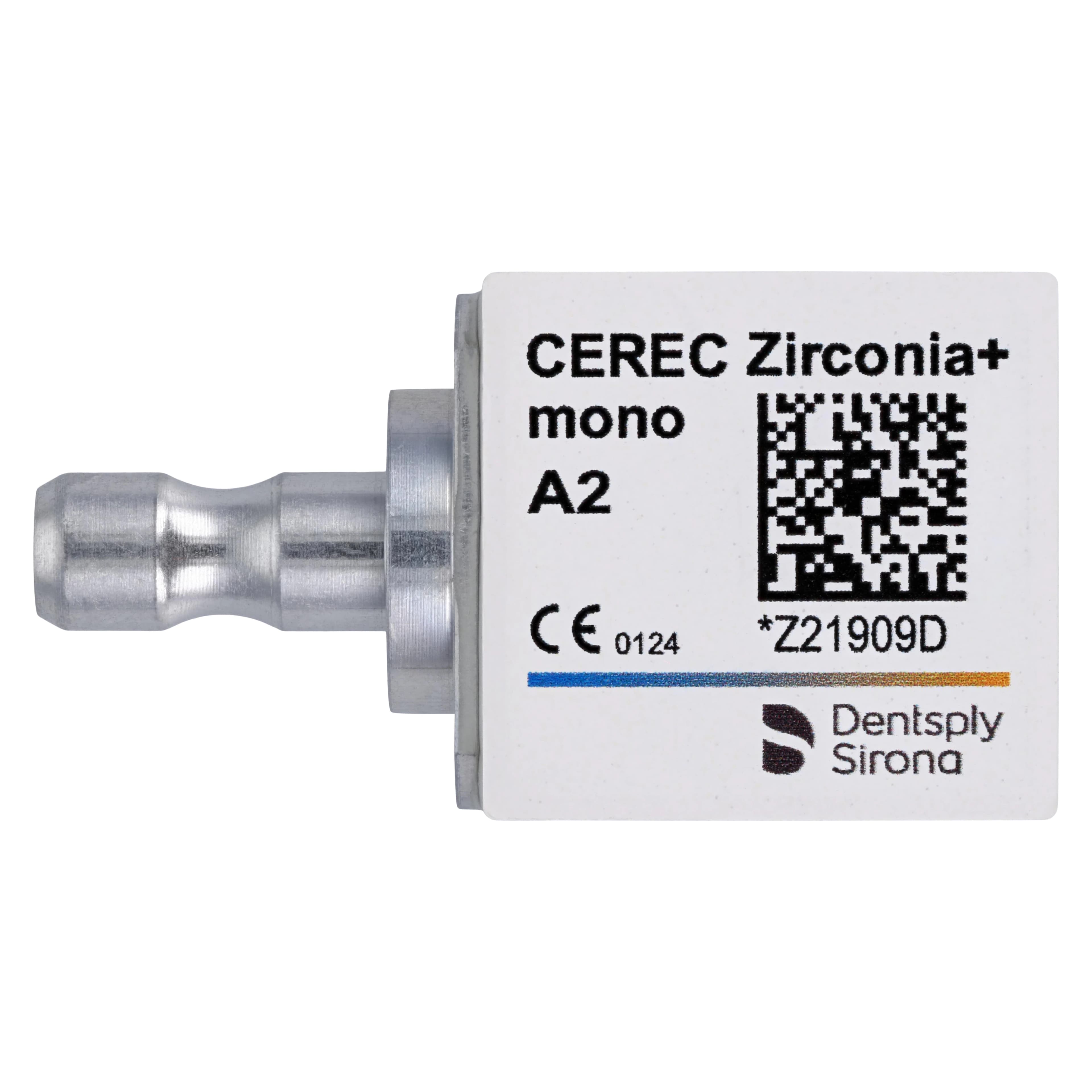CEREC Zirconia+ CAD/CAM Milling Blocks, Mono, Shade A2, 3/Box - CEREC Zirconia+ Mono - Image 1