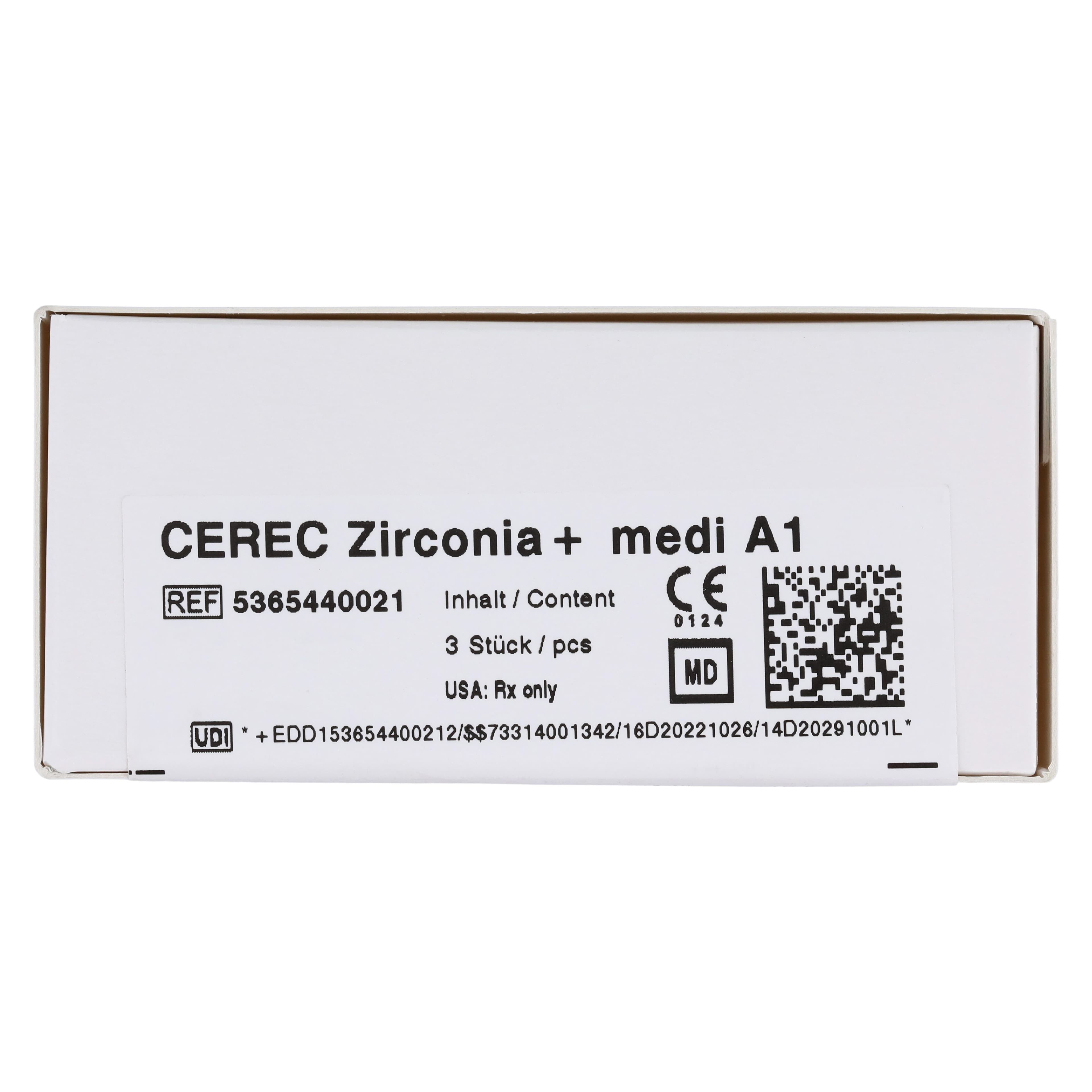 CEREC Zirconia+ CAD/CAM Milling Blocks, Medi Size, Shade A1, 3/Pkg thumbnail 8