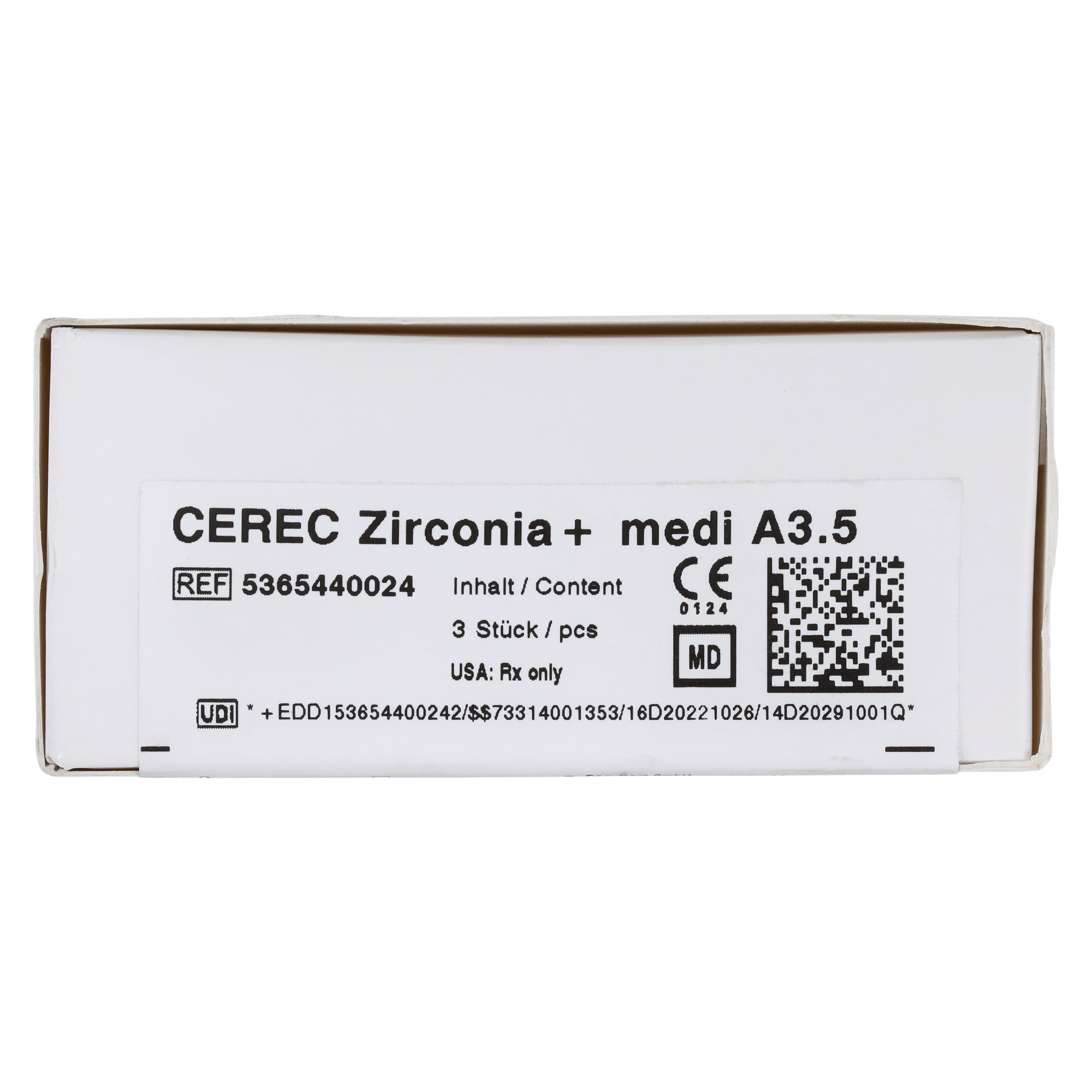 CEREC Zirconia+ CAD/CAM Milling Blocks, Medi Size, Shade A3.5, 3/Pkg thumbnail 8