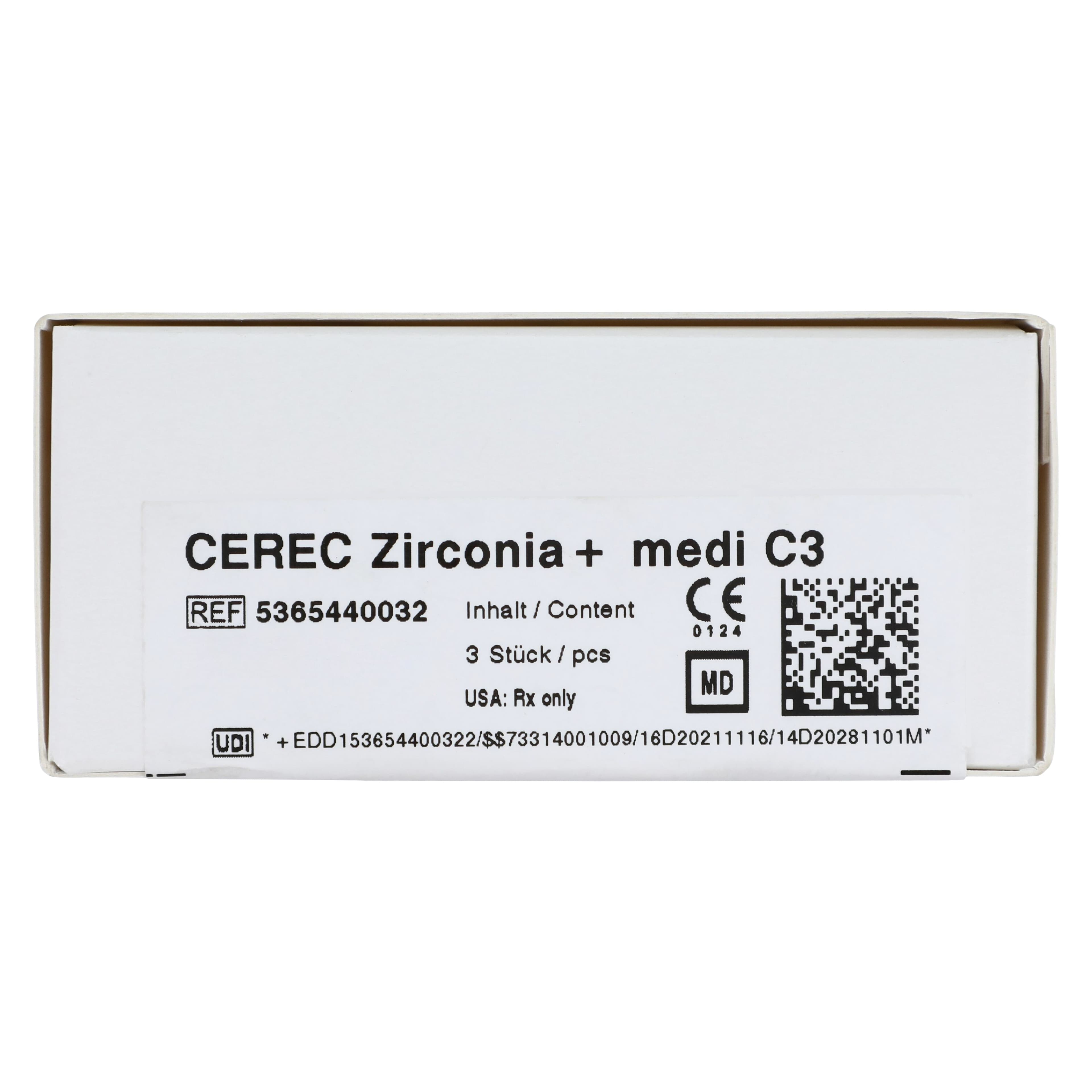 CEREC Zirconia+ CAD/CAM Milling Blocks, Medi Size, Shade C3, 3/Box thumbnail 8