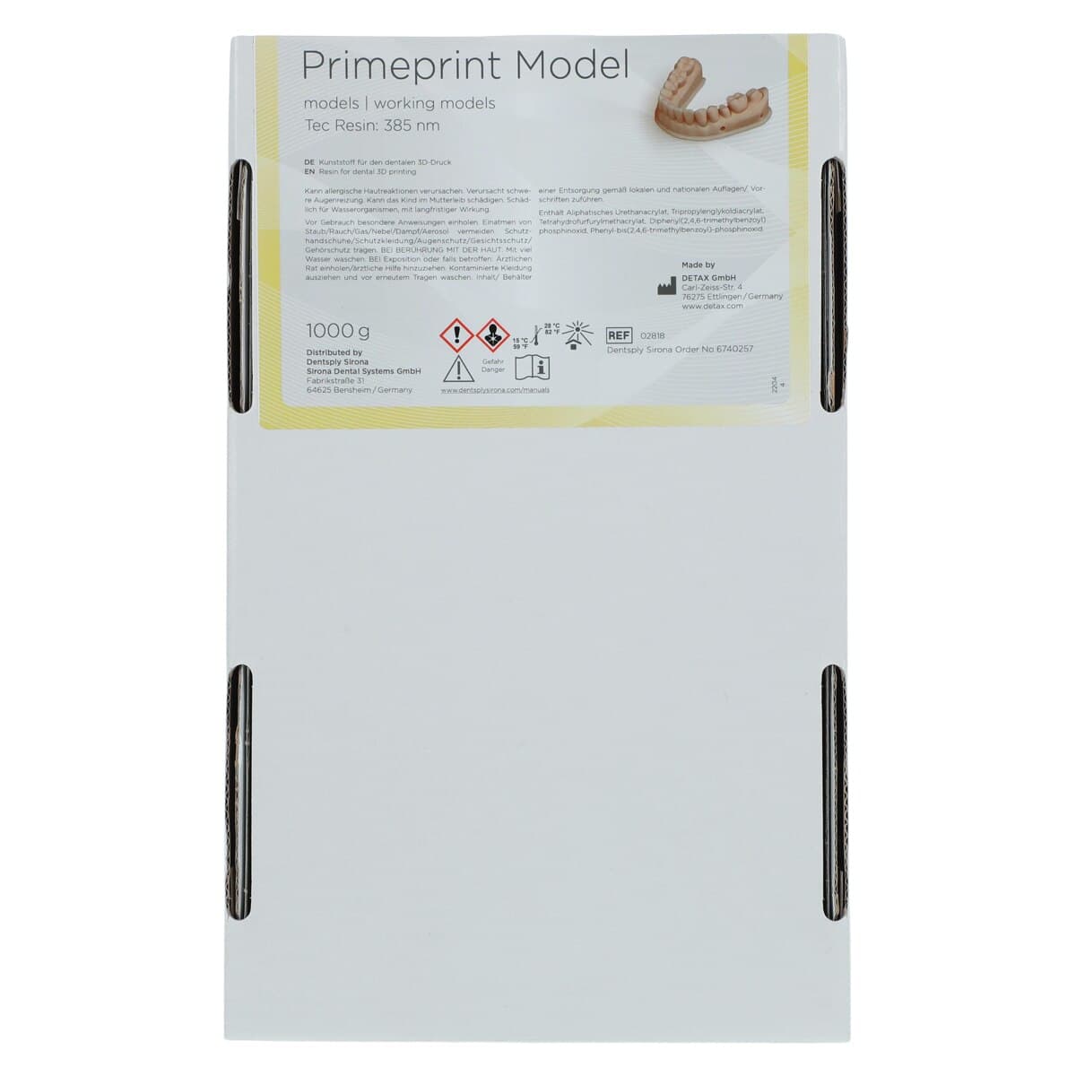 Sirona PrimePrint Model Resin, Beige, 1 Kg Cartridge thumbnail 3