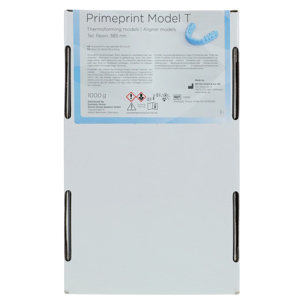 Sirona Primeprint Model T Resin Cartridge, Light Blue, 1 Kg, 01KEZKNM0821HN1HPQ14PWH6RC thumbnail 2
