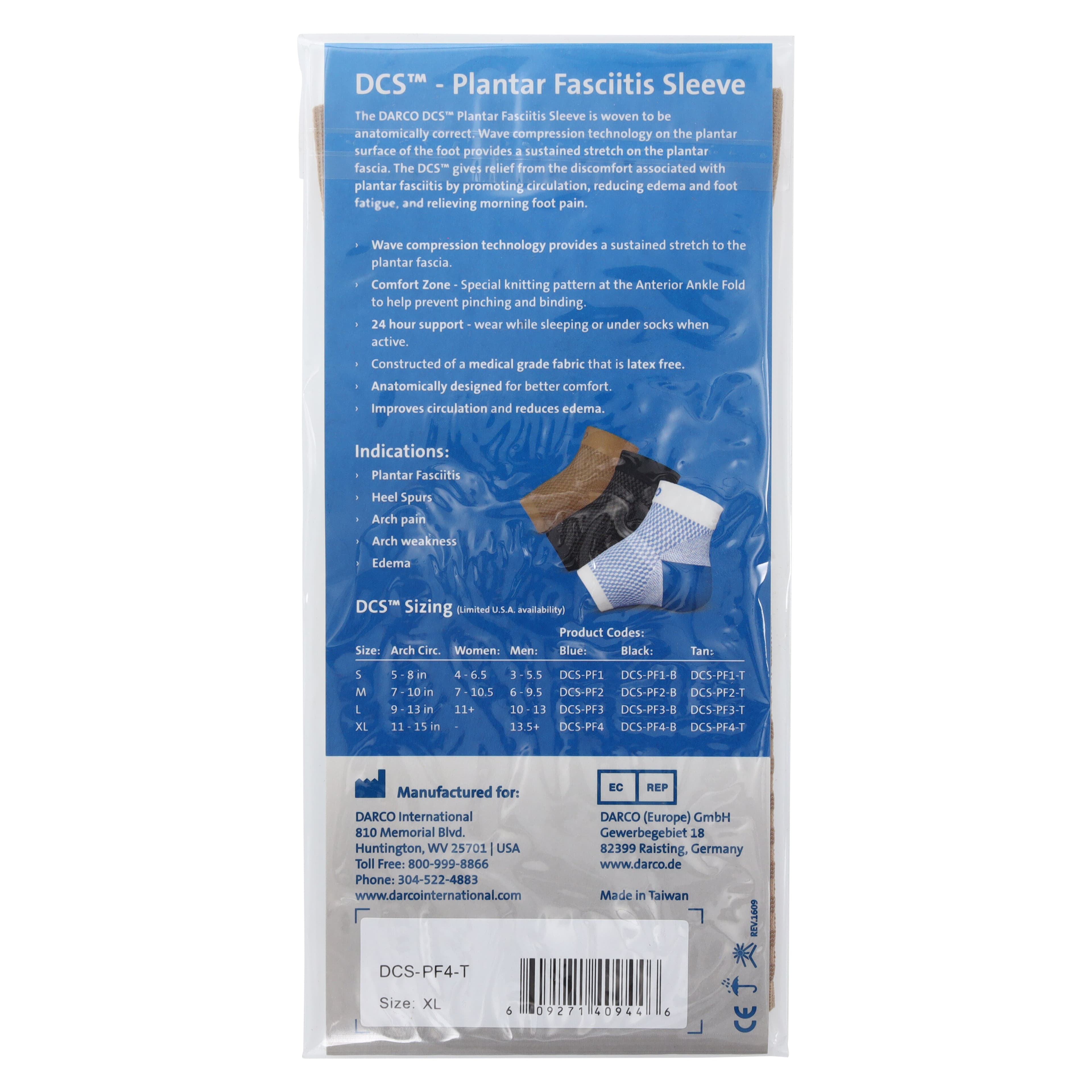 Darco DCS Compression Sleeve, Tan, X-Large (Men's 13.5 and Up), Adult Foot 11-15" thumbnail 5