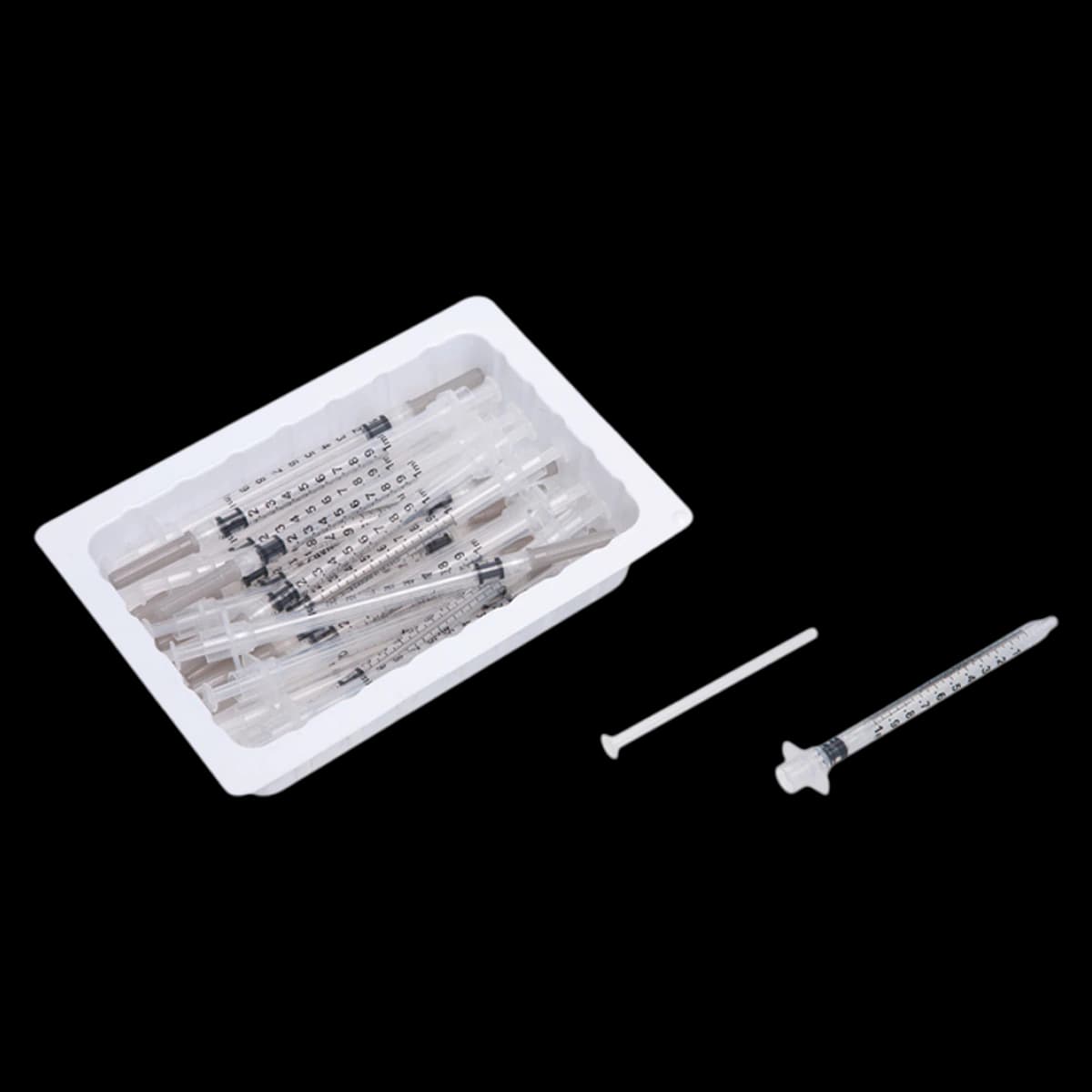 Sol-Millennium Medical InviroSnap Allergy Safety Syringe, 1cc, 27G x 1/2", Fixed Needle, Gray, Sterile, Latex-Free, 25/Box - Syringe Safety Allergy 1cc - Image 1