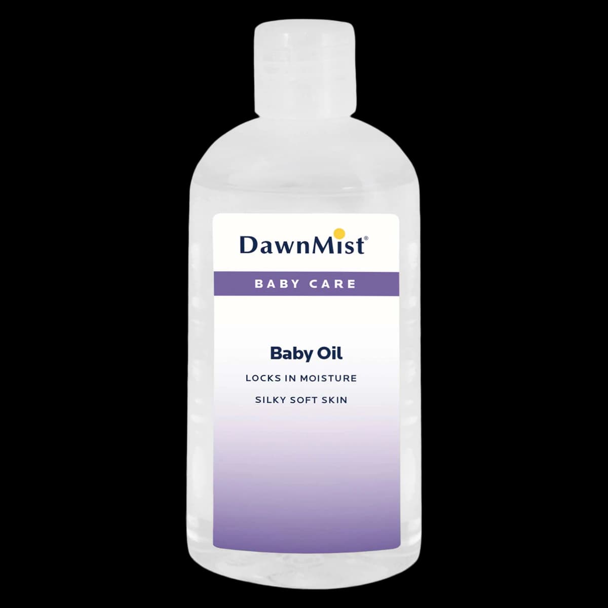 DawnMist Baby Oil, Mineral Oil, Fresh Scent, Hypoallergenic, 4 oz Bottles, 96/Case - Baby Oil Dawn Mist - Image 1