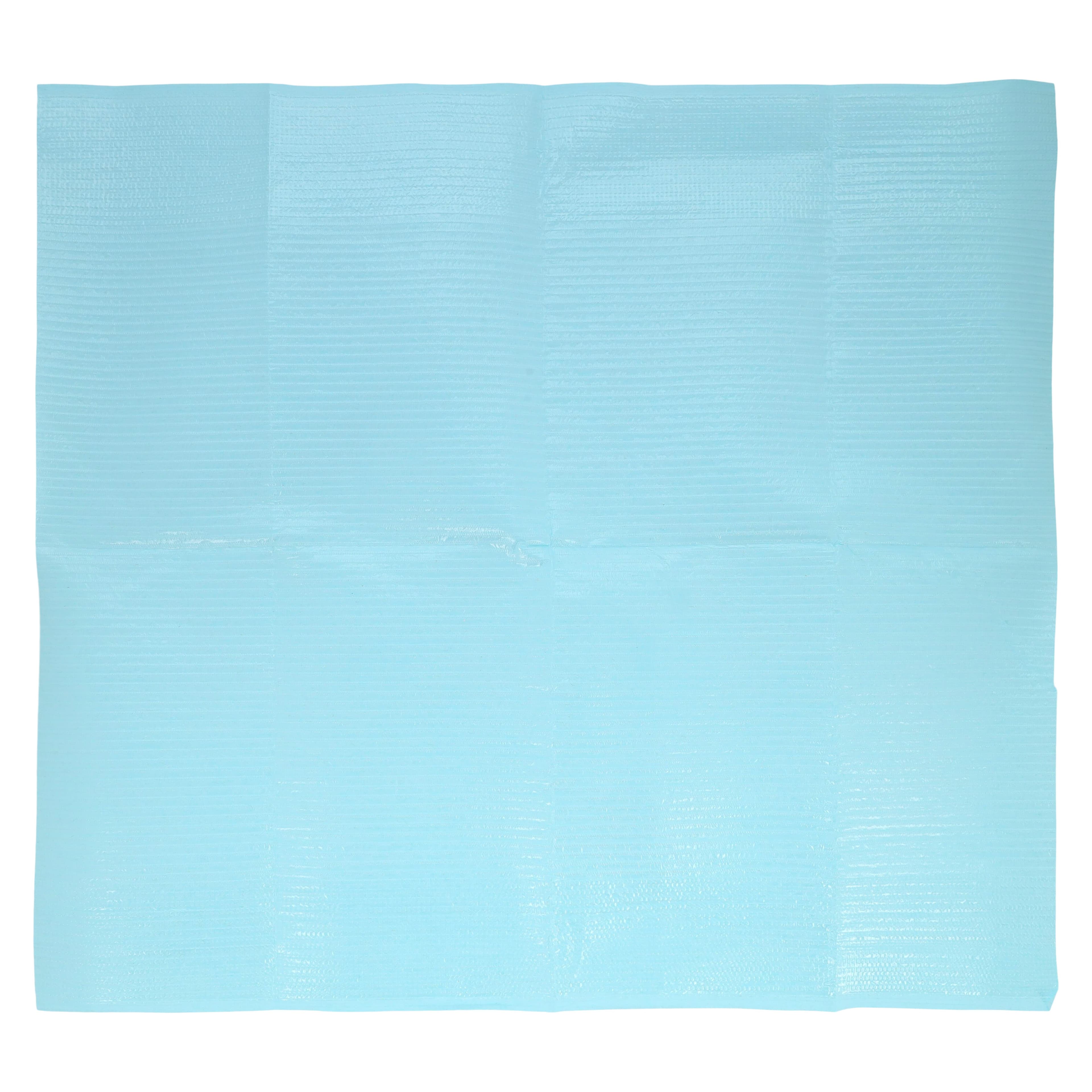 Crosstex Poly-Gard Patient Towels, 3-Ply Tissue/1-Ply Poly, Blue, 19" x 16", Horizontal Embossed, 500/Case thumbnail 2