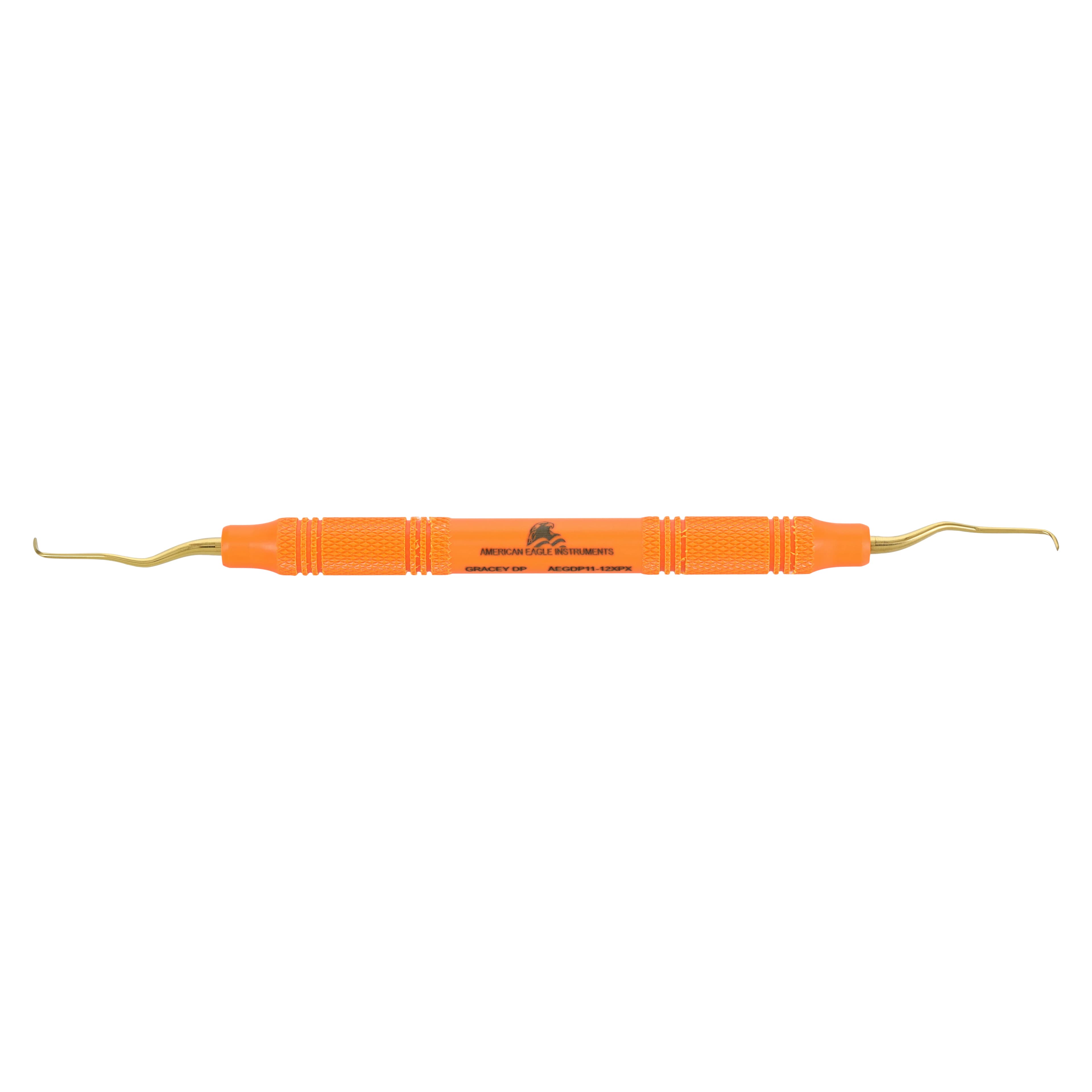 American Eagle XP Gracey +3 Deep Pocket Curette, #11-12, Double-Ended, EagleLite Resin Handle, Orange, 1/Pk, AEGDP11-12XPX - Gracey +3 Deep Pocket Curette, XP, # 11-12, EagleLite, Resin, Orange, 1/Pk - Image 1