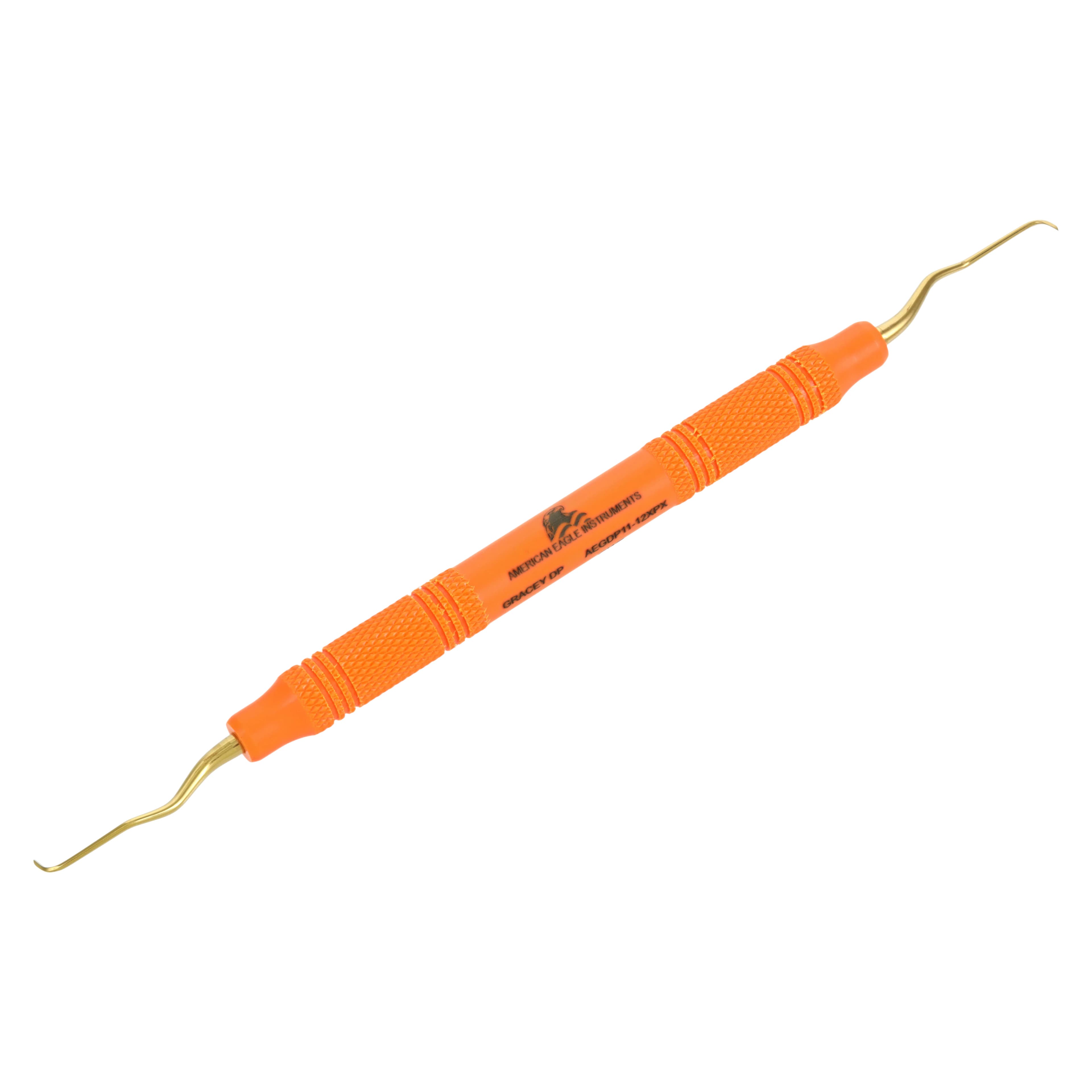 American Eagle XP Gracey +3 Deep Pocket Curette, #11-12, Double-Ended, EagleLite Resin Handle, Orange, 1/Pk, AEGDP11-12XPX thumbnail 2