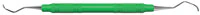 American Eagle Titanium Implant Scaler, Barnhart 5-6, Double-Ended, Green EagleLite Resin Handle, AEIIB5-6X - Titanium Implant Scaler B5-6 Resin Handle, AEIIB5-6X - Image 1