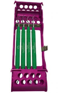 American Eagle Implant Instrument Kit with Purple Zirc Plastic Cassette, 4 Instruments, AEIIKP - Implant Instrument Kit, Plastic Cassette, AEIIKP - Image 1