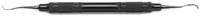 American Eagle Sickle Scaler, #204SD, Double-Ended, Posterior Distal, EagleLite Resin Handle, 3/8", Yellow, 1/Pk, AES204SDX - Sickle Scaler, # 204SD, Posterior Distal, EagleLite, Resin, 3/8", Yellow, 1/Pk - Image 1