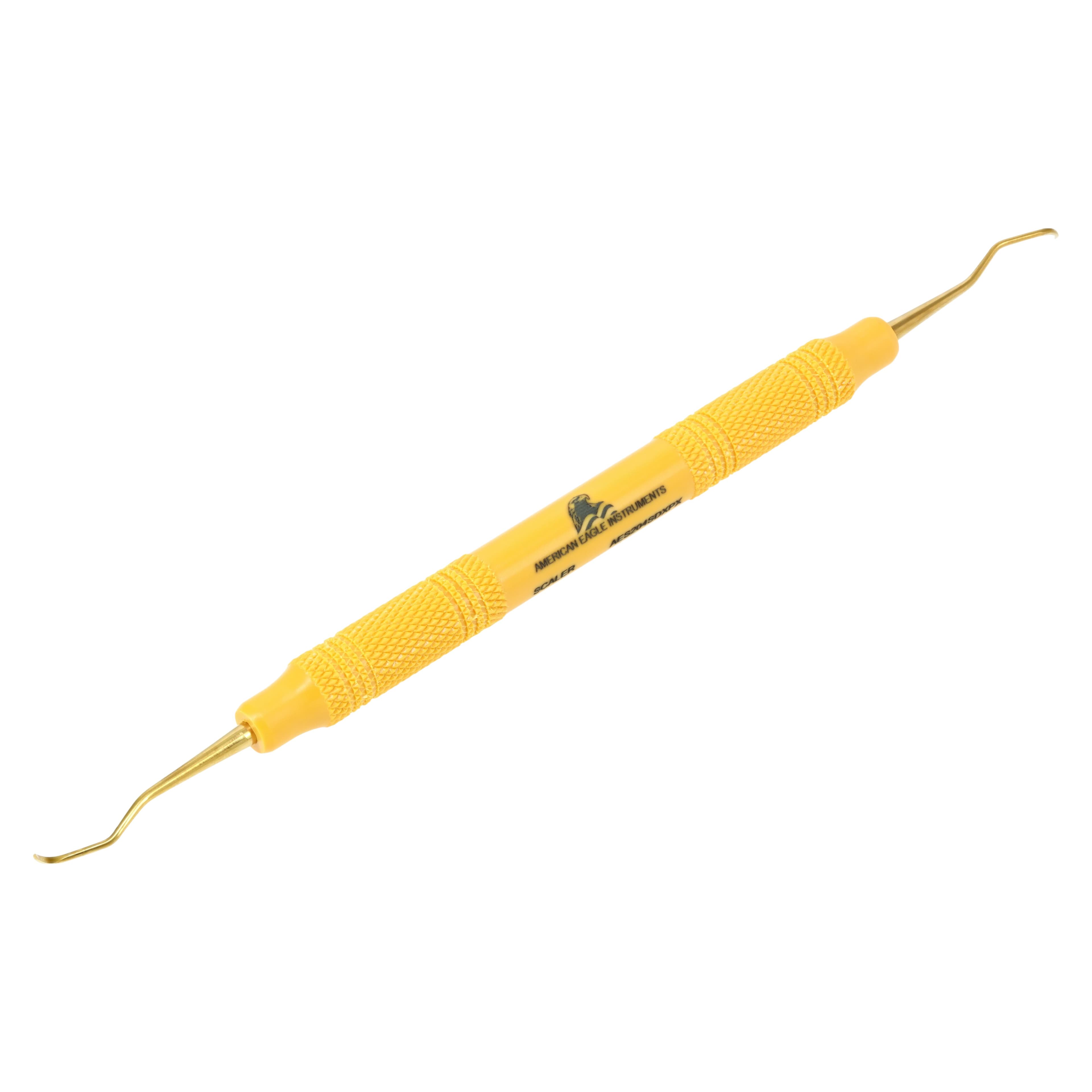 American Eagle XP Sickle Scaler, #204SD, Posterior Distal, Double-Ended, EagleLite Resin Handle, 3/8", Yellow, 1/Pk, AES204SDXPX thumbnail 2