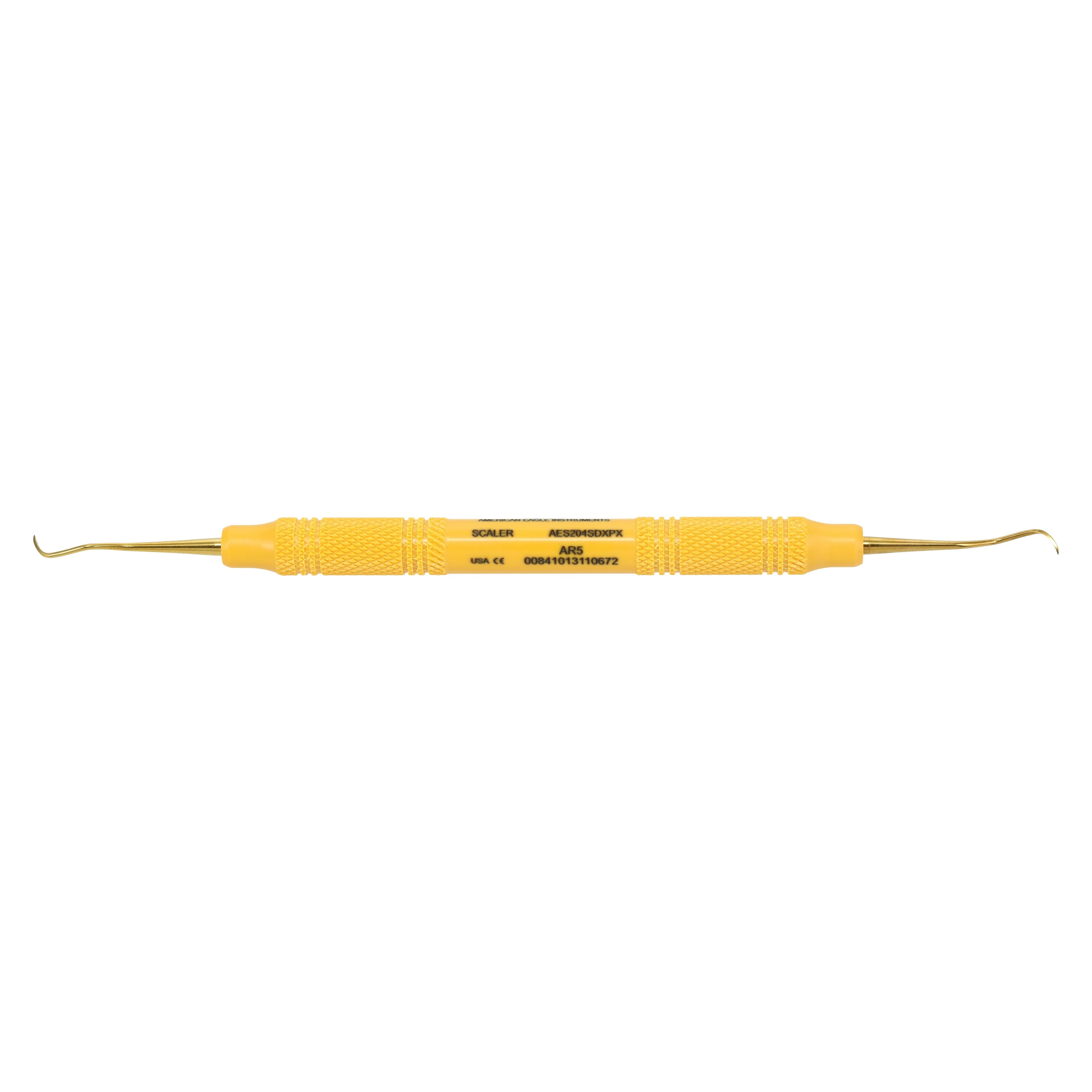 American Eagle XP Sickle Scaler, #204SD, Posterior Distal, Double-Ended, EagleLite Resin Handle, 3/8", Yellow, 1/Pk, AES204SDXPX thumbnail 5