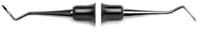 American Eagle Instruments Sickle Scaler, #204S, Double-Ended, Posterior, EagleLite Resin Handle, 3/8", Yellow, 1/Pk, AES204SX - Sickle Scaler, # 204S, Posterior, EagleLite, Resin, 3/8", Yellow, 1/Pk - Image 1