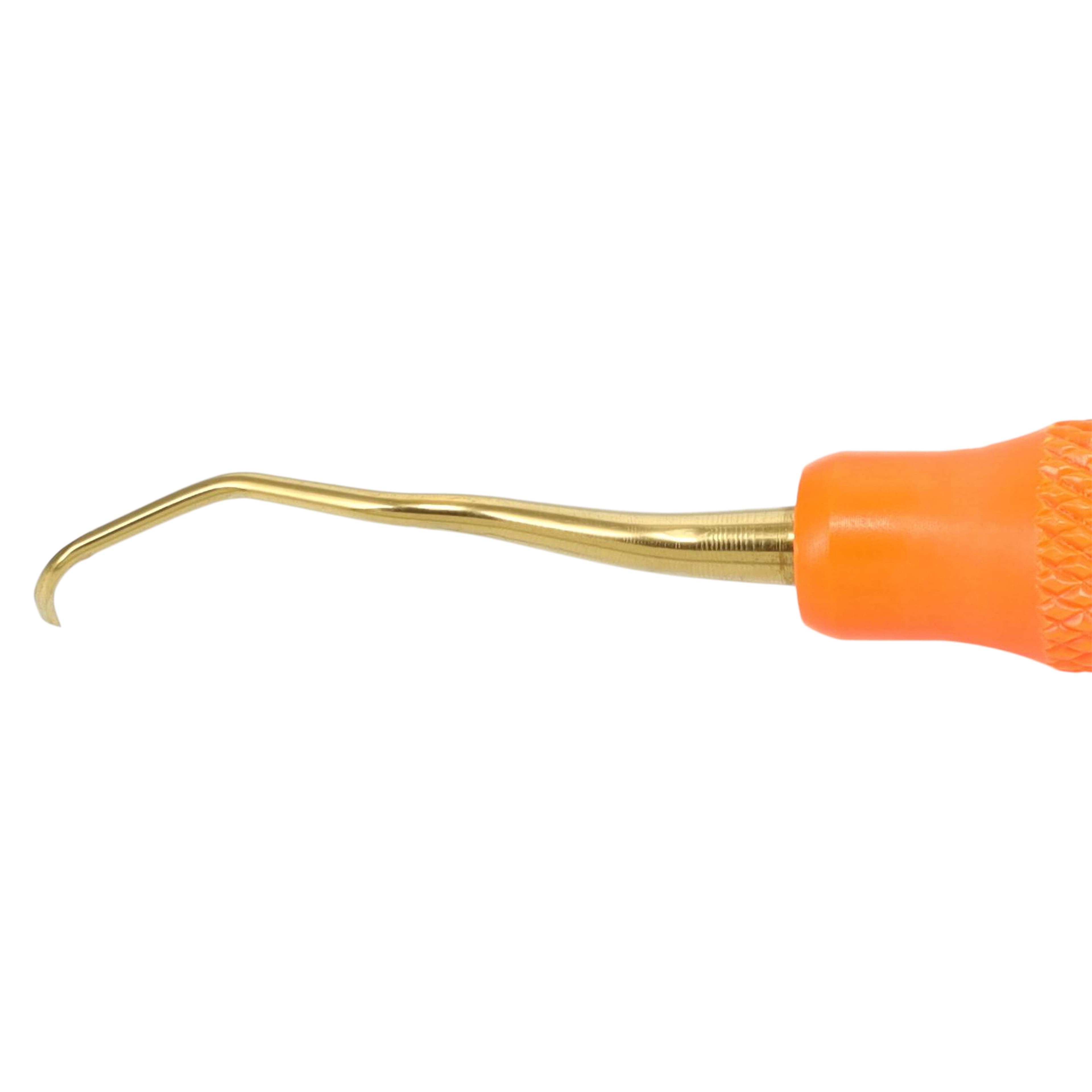 American Eagle Instruments Standard Gracey Curette, XP, #11-12, Posterior Mesial, EagleLite Resin Handle, 3/8", Orange, 1/Pk, AEG11-12XPX thumbnail 3