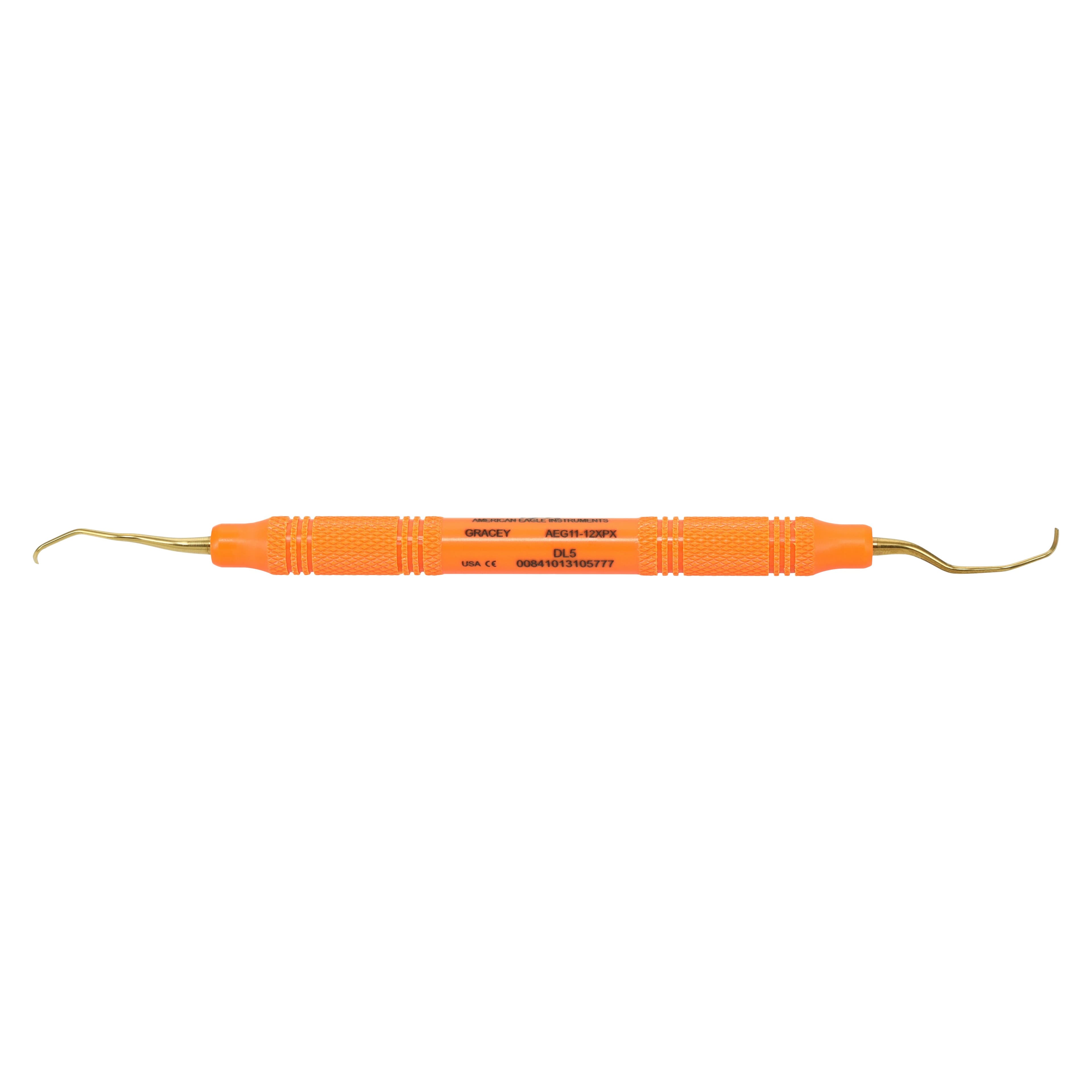 American Eagle Instruments Standard Gracey Curette, XP, #11-12, Posterior Mesial, EagleLite Resin Handle, 3/8", Orange, 1/Pk, AEG11-12XPX thumbnail 5