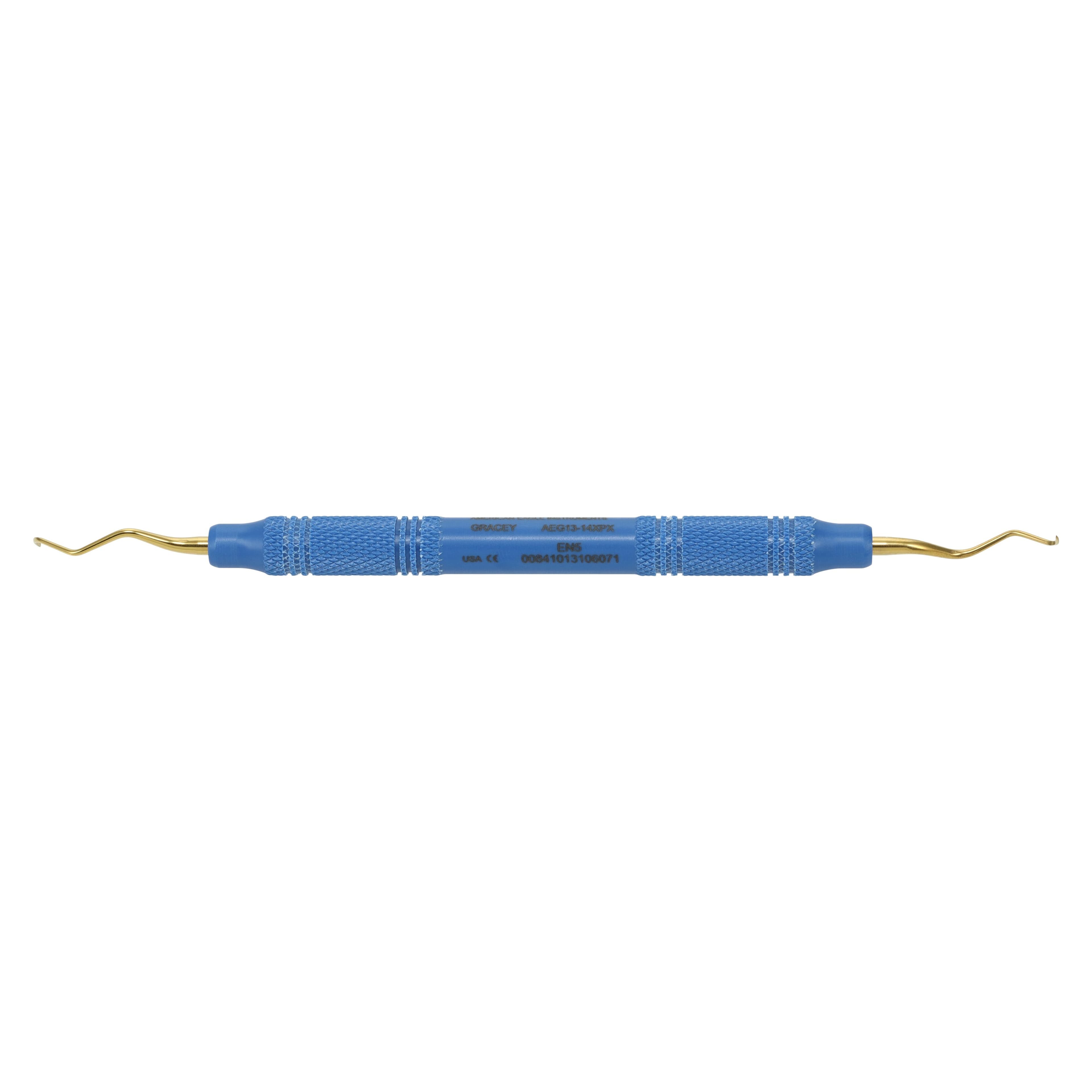 American Eagle Instruments Standard Gracey Curette, XP, #13-14, Posterior Distal, EagleLite Resin Handle, 3/8" Blue, Double-Ended, 1/Pk, AEG13-14XPX thumbnail 5