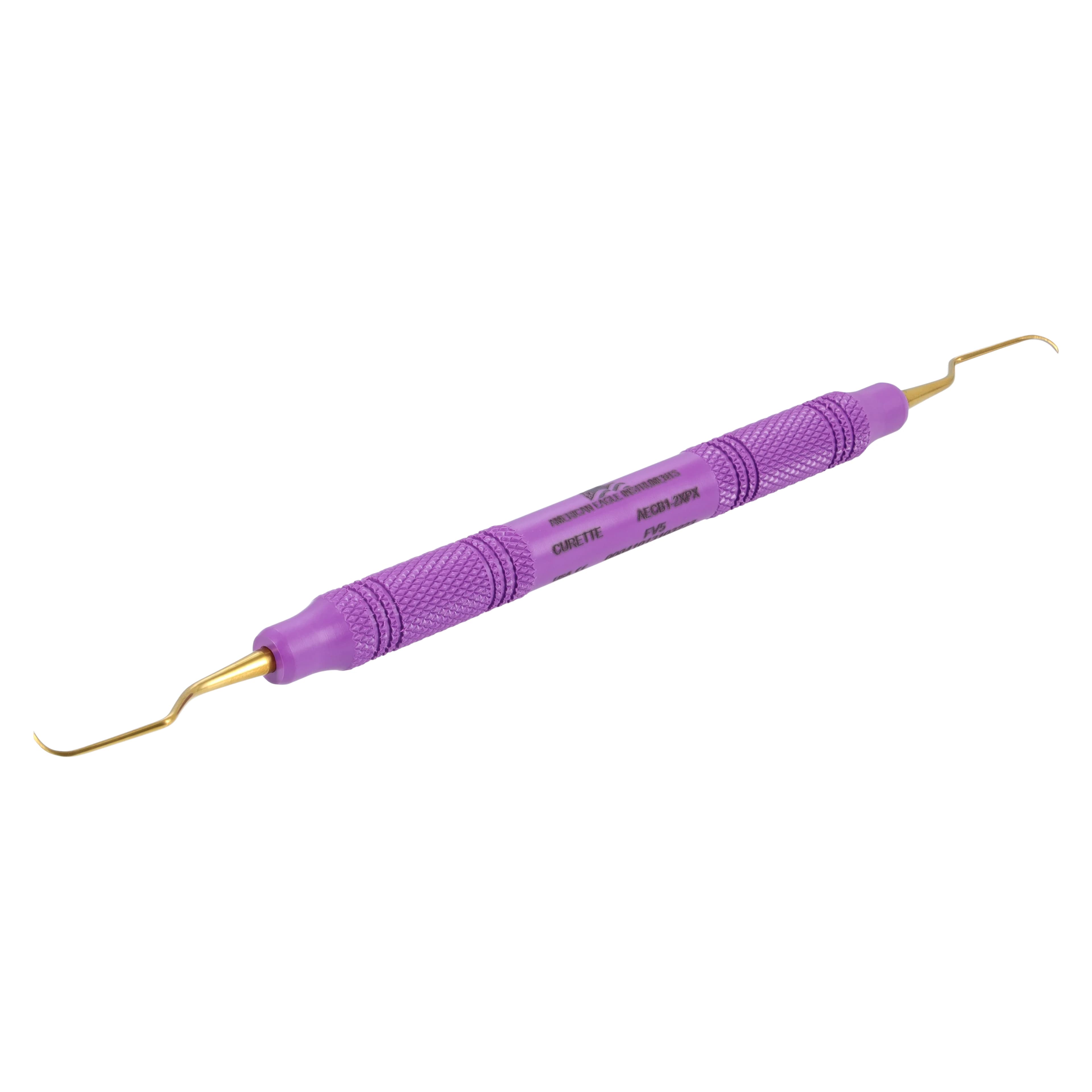 American Eagle Instruments Barnhart 1-2 XP Universal Curette, Double-Ended, EagleLite Resin Handle, Purple, 3/8" (9.5mm), AECB1-2XPX thumbnail 2