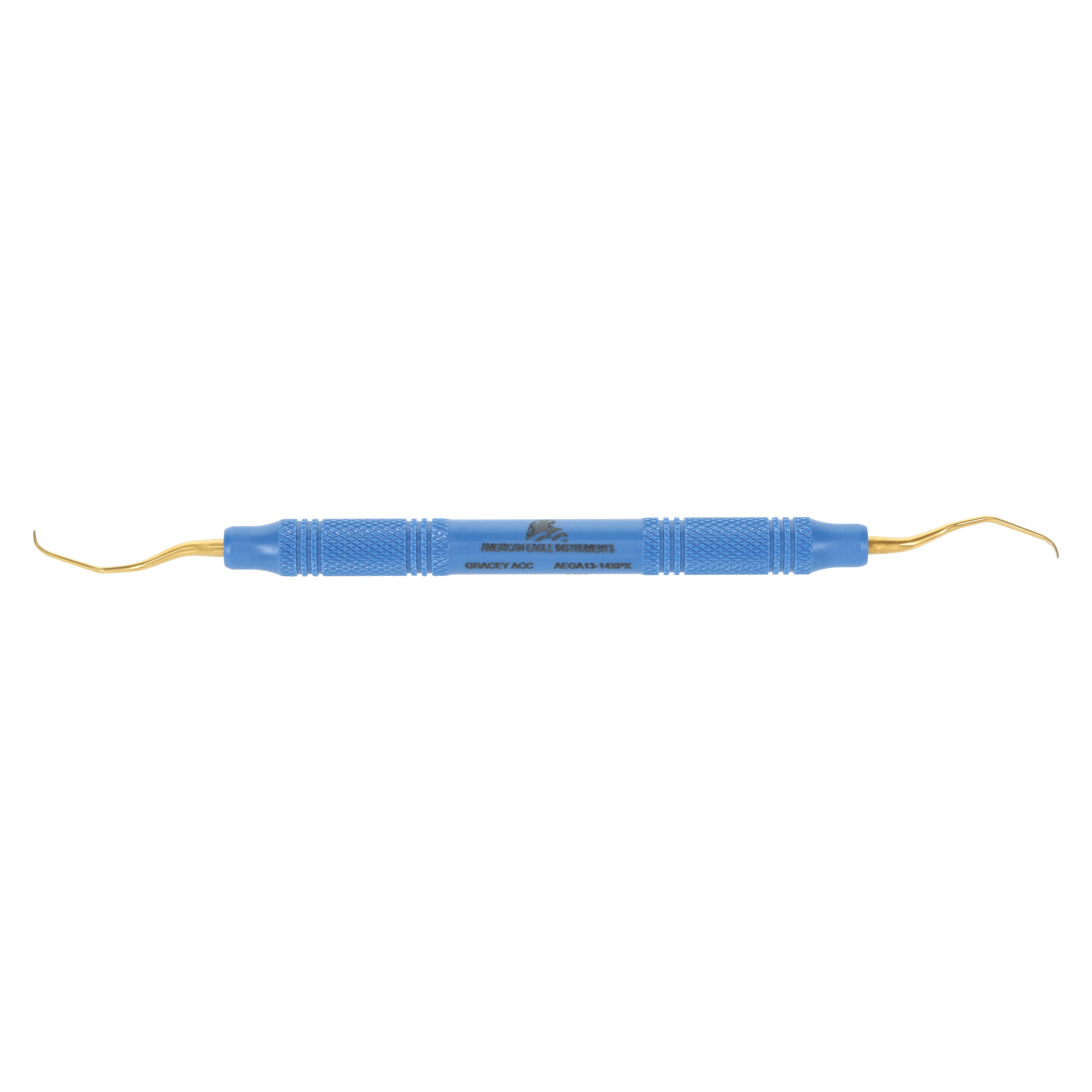 American Eagle XP Gracey Access Curette, #13-14, Double-Ended, EagleLite Resin Handle, 3/8" Blue, 1/Pk, AEGA13-14XPX - Gracey Access Curette, XP, # 13-14, EagleLite Handle, Resin, 3/8", Blue, 1/Pk, AEGA13-14PXPX, AEGA13-14XPX - Image 1