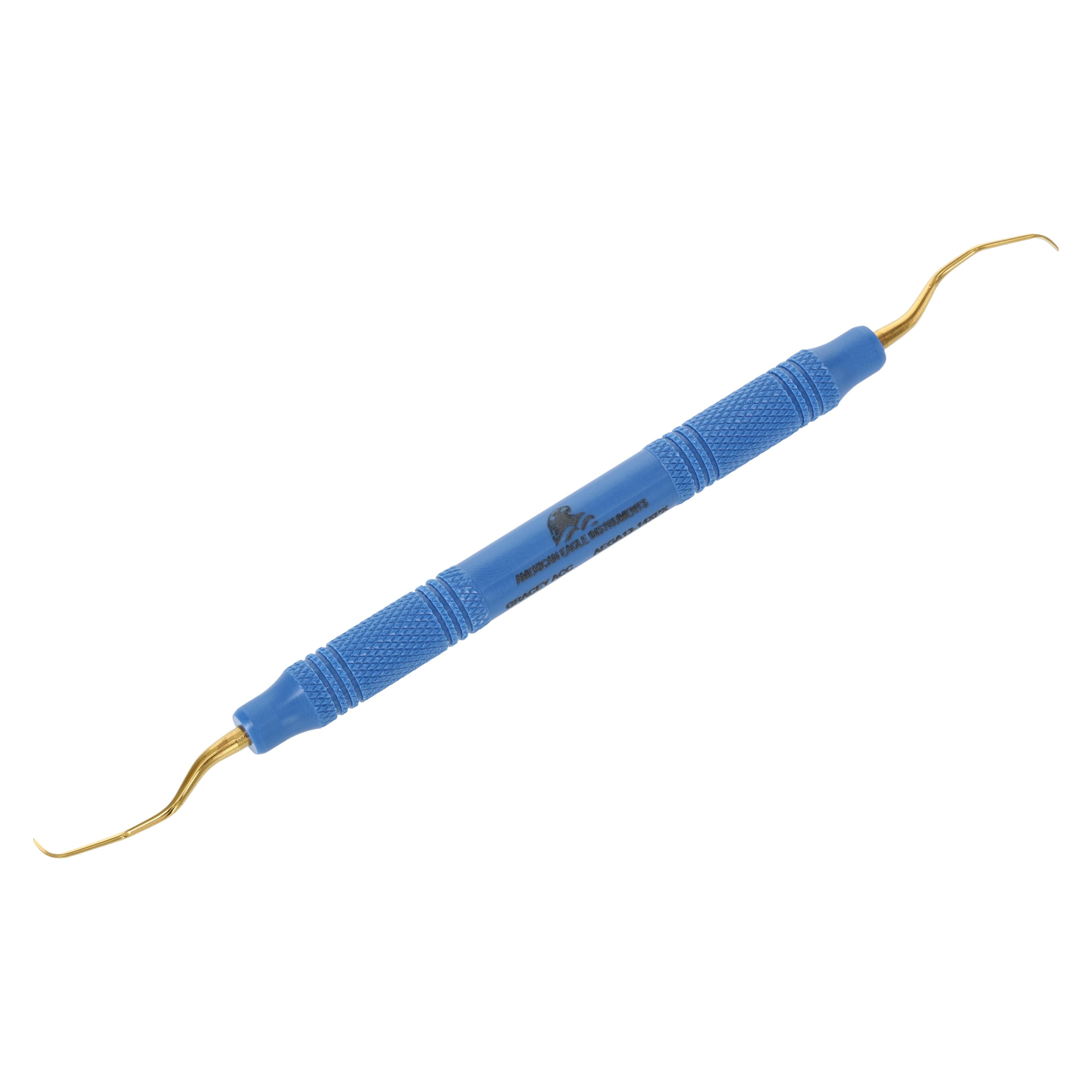 American Eagle XP Gracey Access Curette, #13-14, Double-Ended, EagleLite Resin Handle, 3/8" Blue, 1/Pk, AEGA13-14XPX thumbnail 2