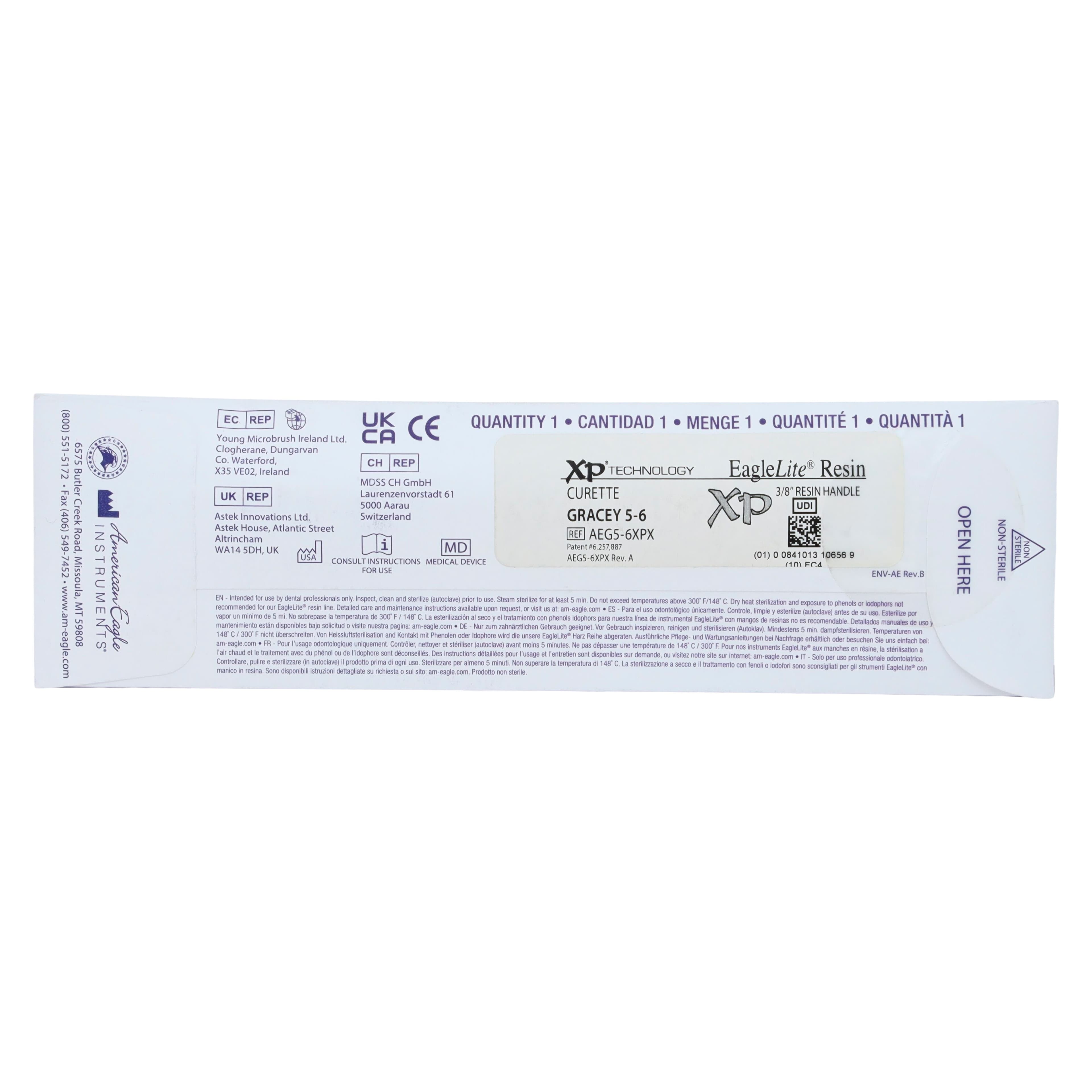 American Eagle XP Gracey Curette #5-6, Double-Ended, Anterior, EagleLite Resin Handle, 3/8", Yellow, 1/Pk, AEG5-6XPX thumbnail 7