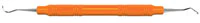 American Eagle N1 Nevi Sickle Scaler, Double-Ended, Anterior, EagleLite Resin Handle, 3/8" Working End, Orange, 1/Pk, AESN1X - Sickle Scaler, # N1, Anterior, EagleLite, Resin, 3/8", Orange, 1/Pk, AESN1X - Image 1