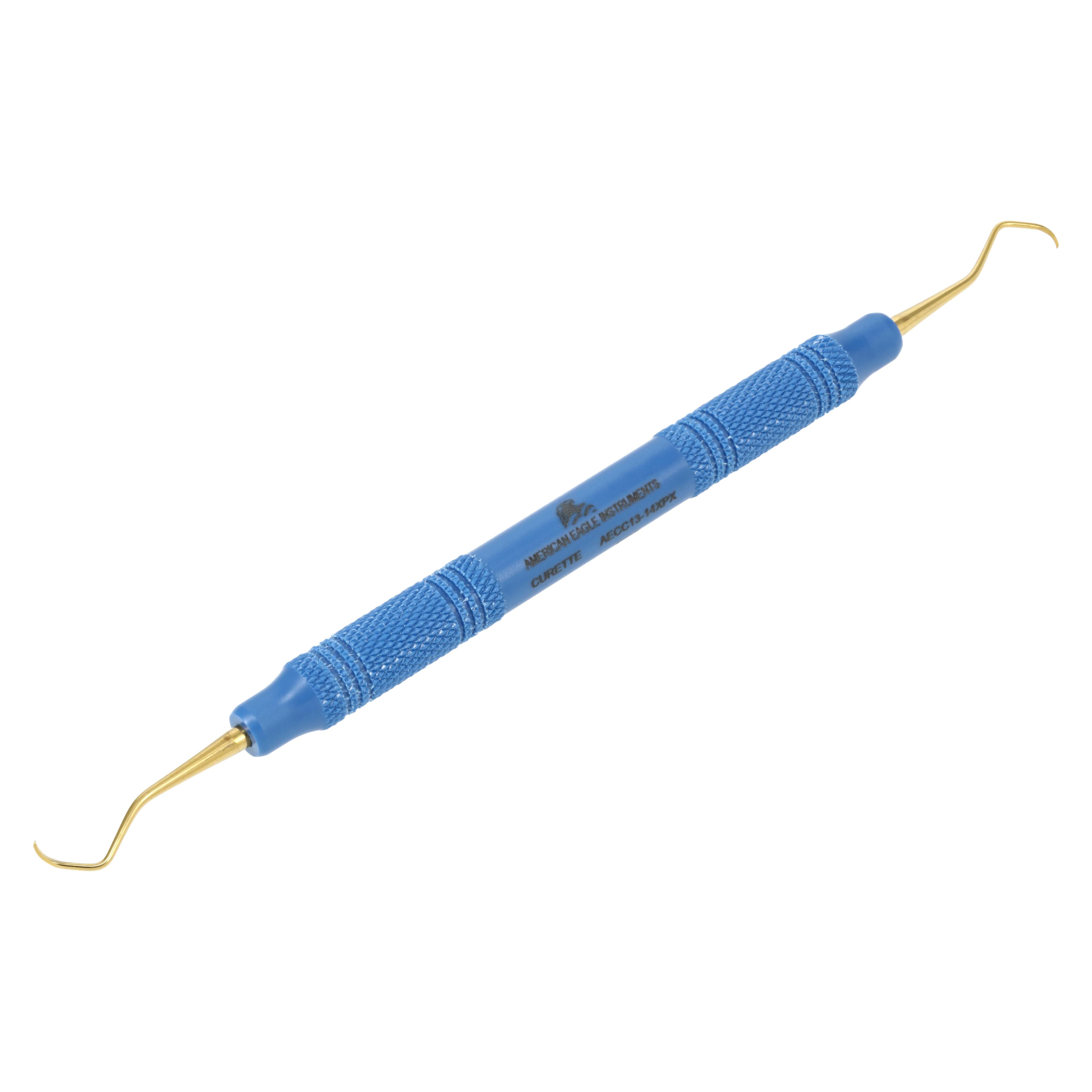 American Eagle Instruments Columbia 13/14 XP Universal Curette, Double-Ended, EagleLite Resin Handle, Blue, 1/Pk, AECC13-14XPX thumbnail 2