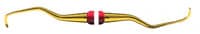 American Eagle Instruments XP Langer 3/4 Curette, Double End, EagleLite Resin Handle, Red, 1/Pkg, AECL3-4XPX - Curette Langer 3-4 XP 3/8 Red - Image 1