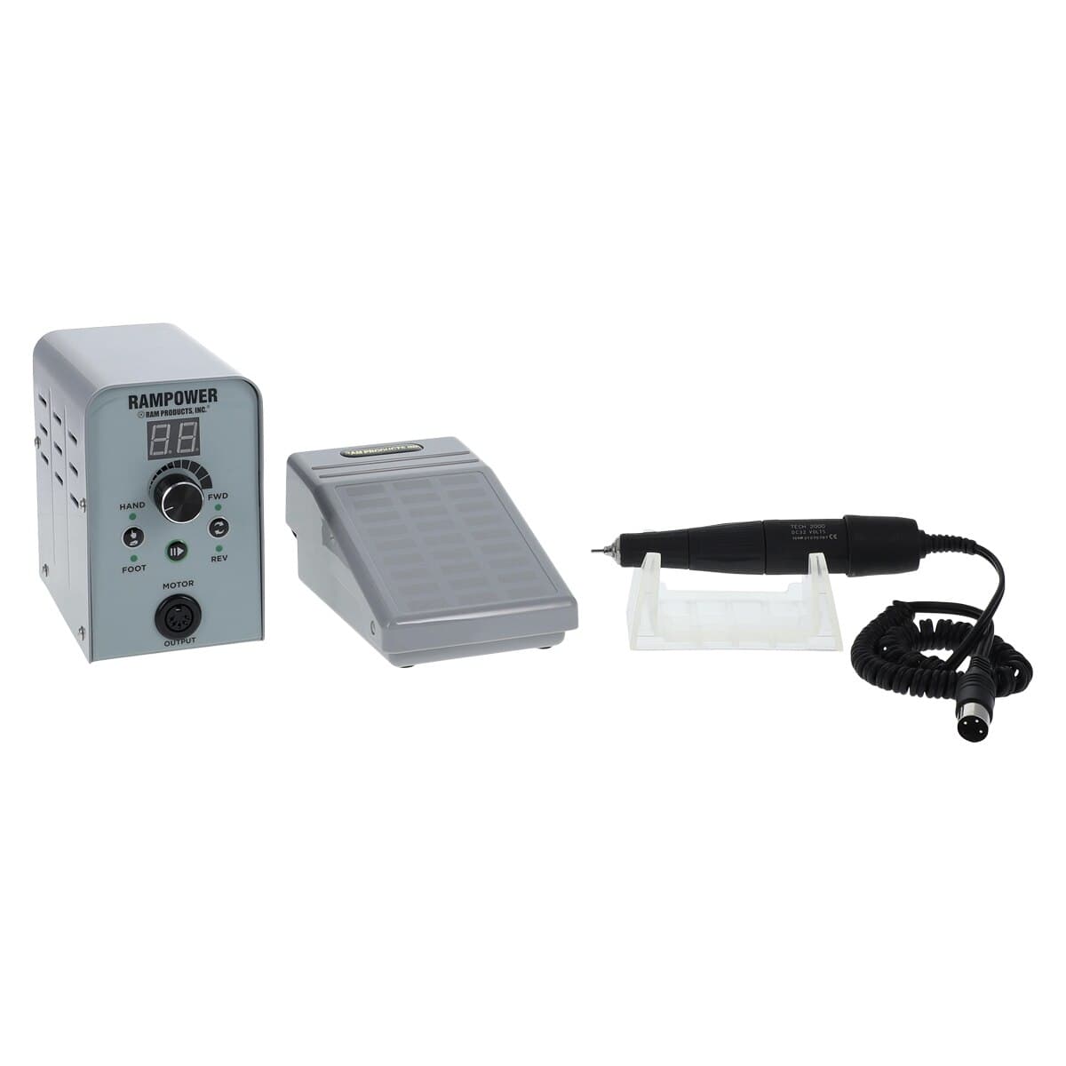 Ram Power 35/45 Control Box with Tech2000 HP Handpiece and Variable Pedal (Set B), 35,000 RPM, 32V DC thumbnail 2