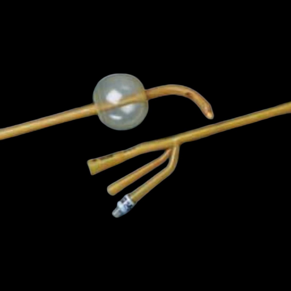 Bard Lubri-Sil 3-Way Foley Catheter, Short Round Tip, 16 Fr, 5 cc Balloon - Catheter Foley 3Way Silic - Image 1