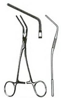 Miltex-Integra DeBakey Pediatric Angled Clamp, 60 Degree Angle, 6", Stainless Steel - Clamp Debakey Ped. Angled - Image 1