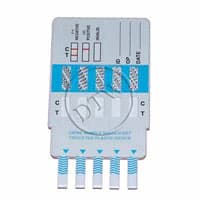 iScreen Drug Screen Test Kit, Moderately Complex 5 Panel (AMP/COC/MAMP/OPI/THC), 25 Tests/Box - Drugscr Card Amp/coc/mamp - Image 1