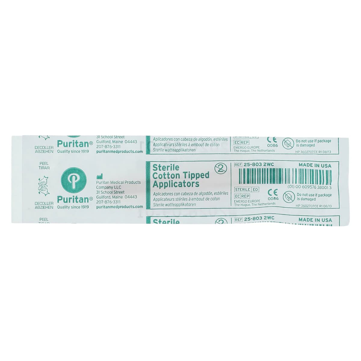 Calgiswab Sterile Cotton-Tipped Applicators, Wooden Handle, 3 in, 100/Box thumbnail 2