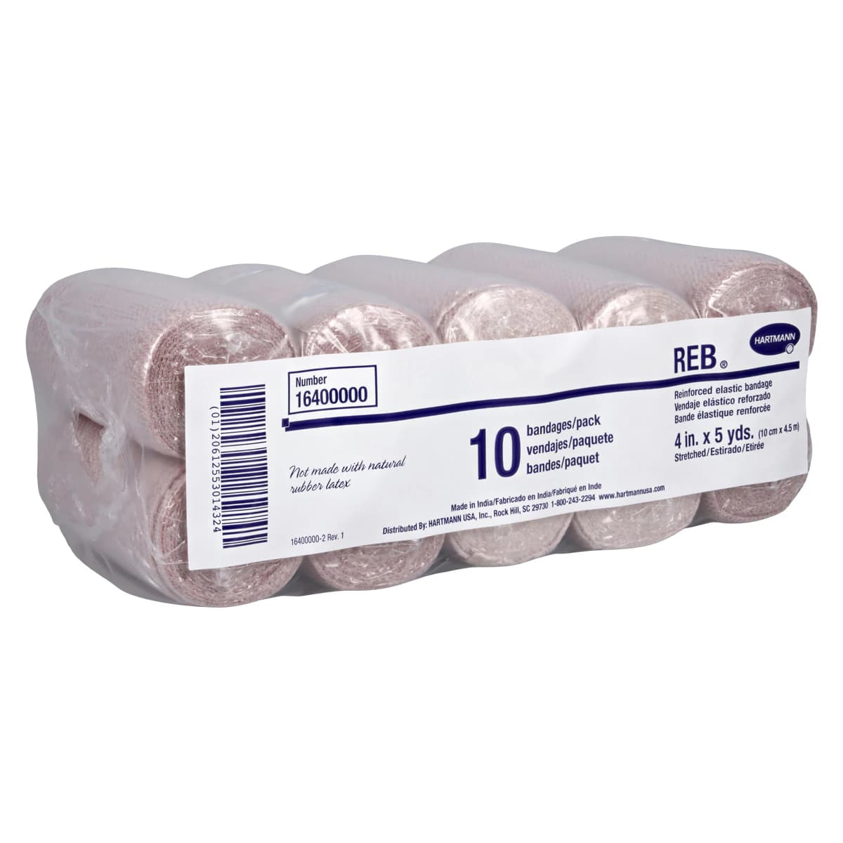 Hartmann REB Stretch Bandage Elastic, 4" x 5 yd, Tan, Non-Sterile, 10/Package thumbnail 2