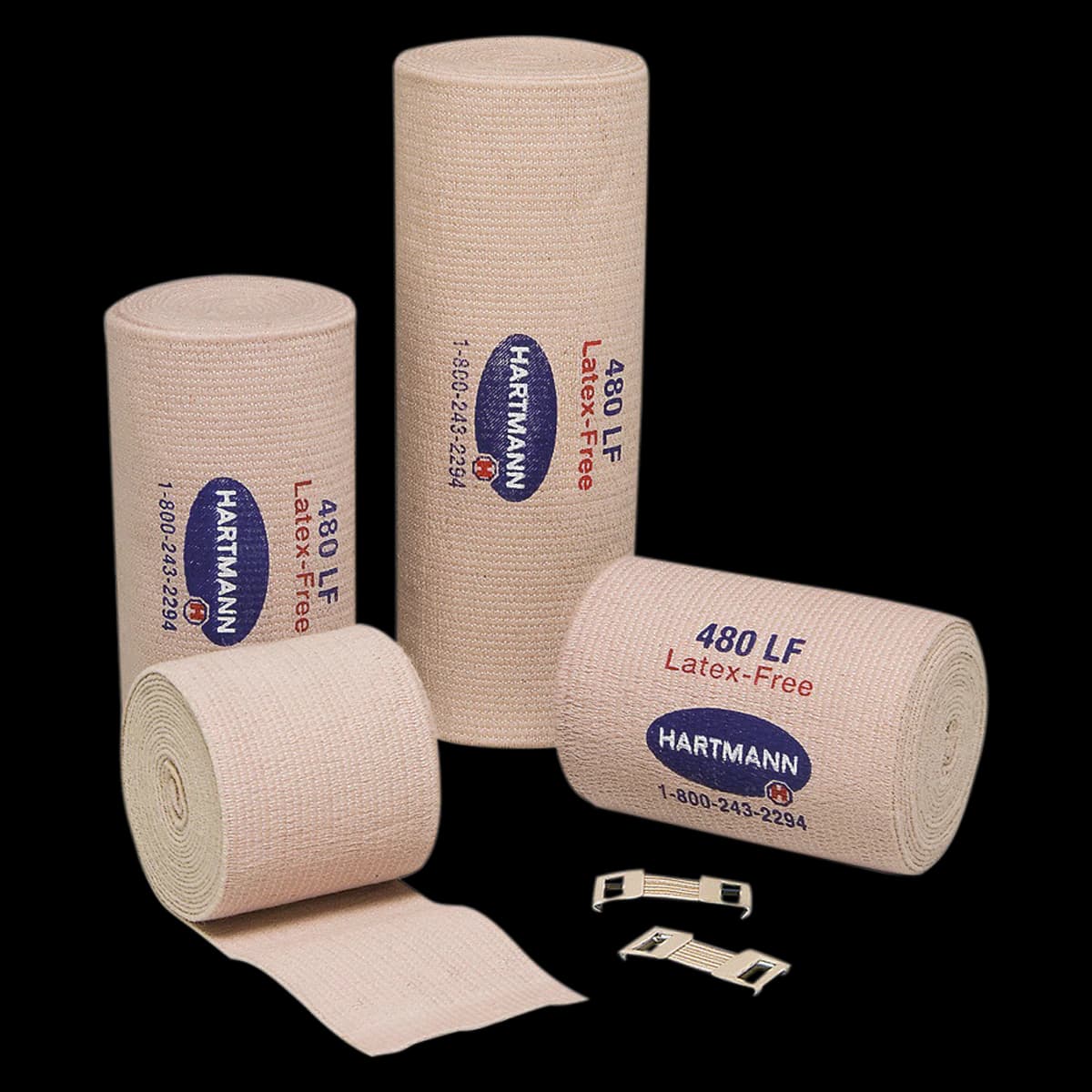 Hartmann Deluxe 480 LF Elastic Bandage, Cotton/Polyester/Spandex, 4" x 5 yd, Tan, Non-Sterile, 10/Package thumbnail 2