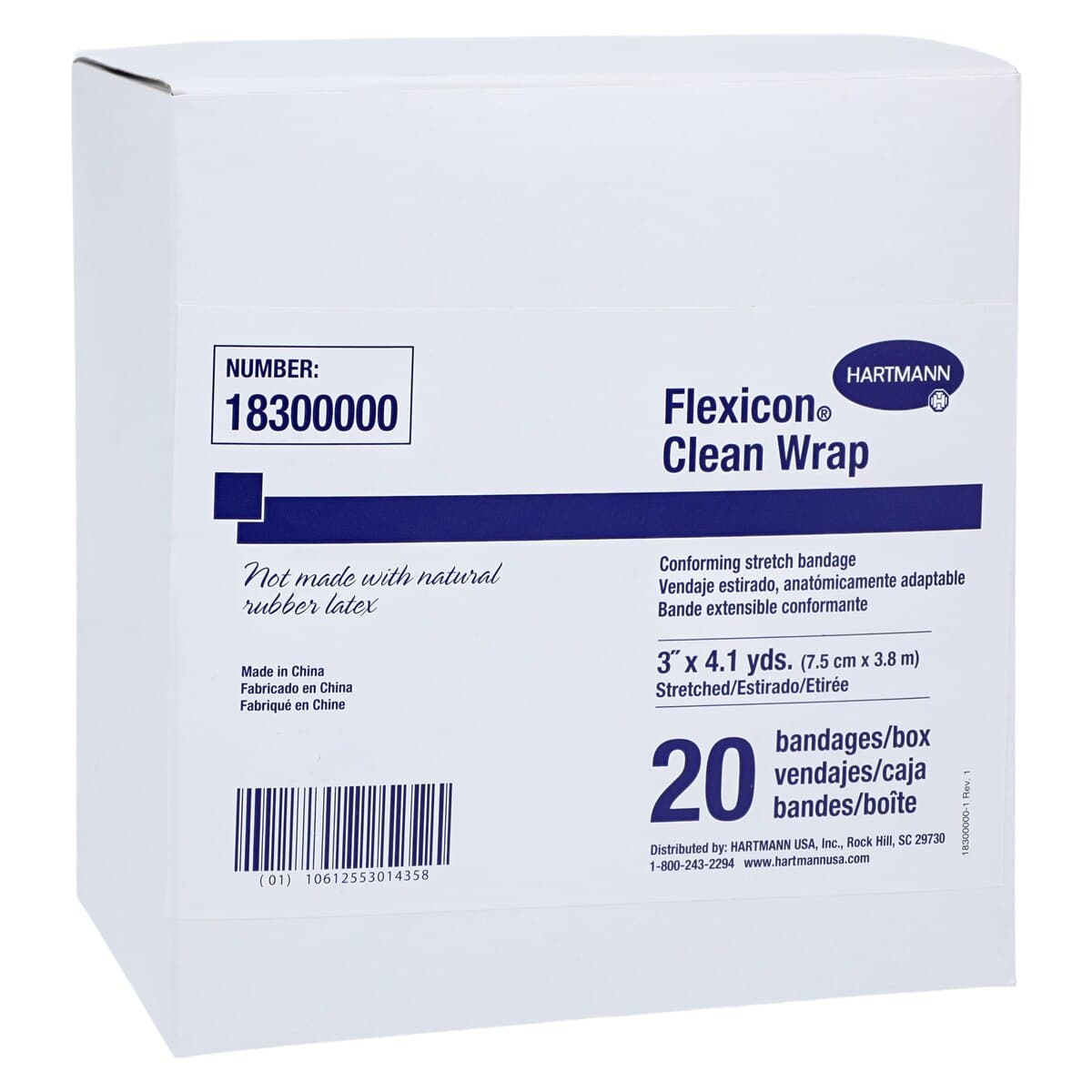 Hartmann Flexicon Clean Wrap Gauze Bandage, Polyester/Elastic, 3" x 4.1 yd, Non-Sterile, 20/Box thumbnail 2
