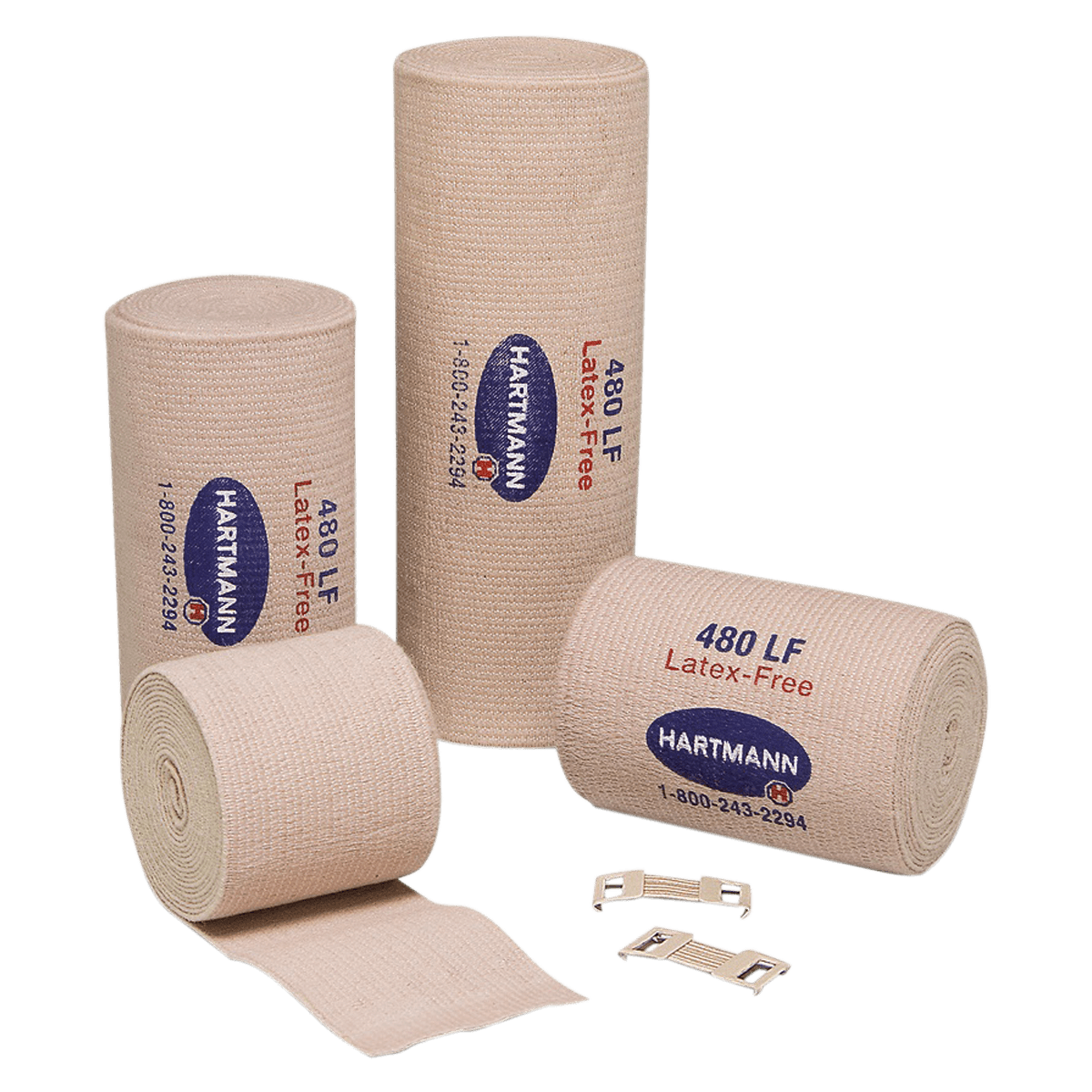 Hartmann Deluxe 480 LF Elastic Bandage, Cotton/Polyester/Spandex, 6" x 5 yd, Tan, Non-Sterile, 10/Package thumbnail 2