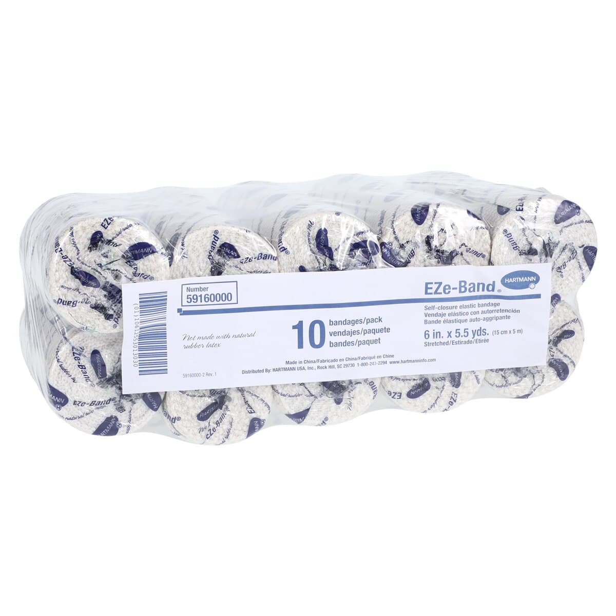 Hartmann Novaplus Elastic Bandage Cotton/Polyester, 6" x 5 yd, Non-Sterile, Velcro, 10/Box thumbnail 4