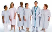 Encompass Group Clearwater Patient Gown, Adult Unisex, 55% Cotton / 45% Polyester, 12/Package - Gown Patient Clearwater - Image 1