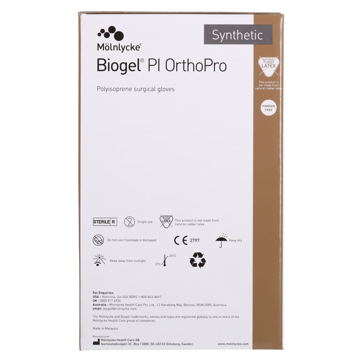 Biogel PI OrthoPro Polyisoprene Surgical Gloves, Powder-Free, Sterile, Size 7 thumbnail 7
