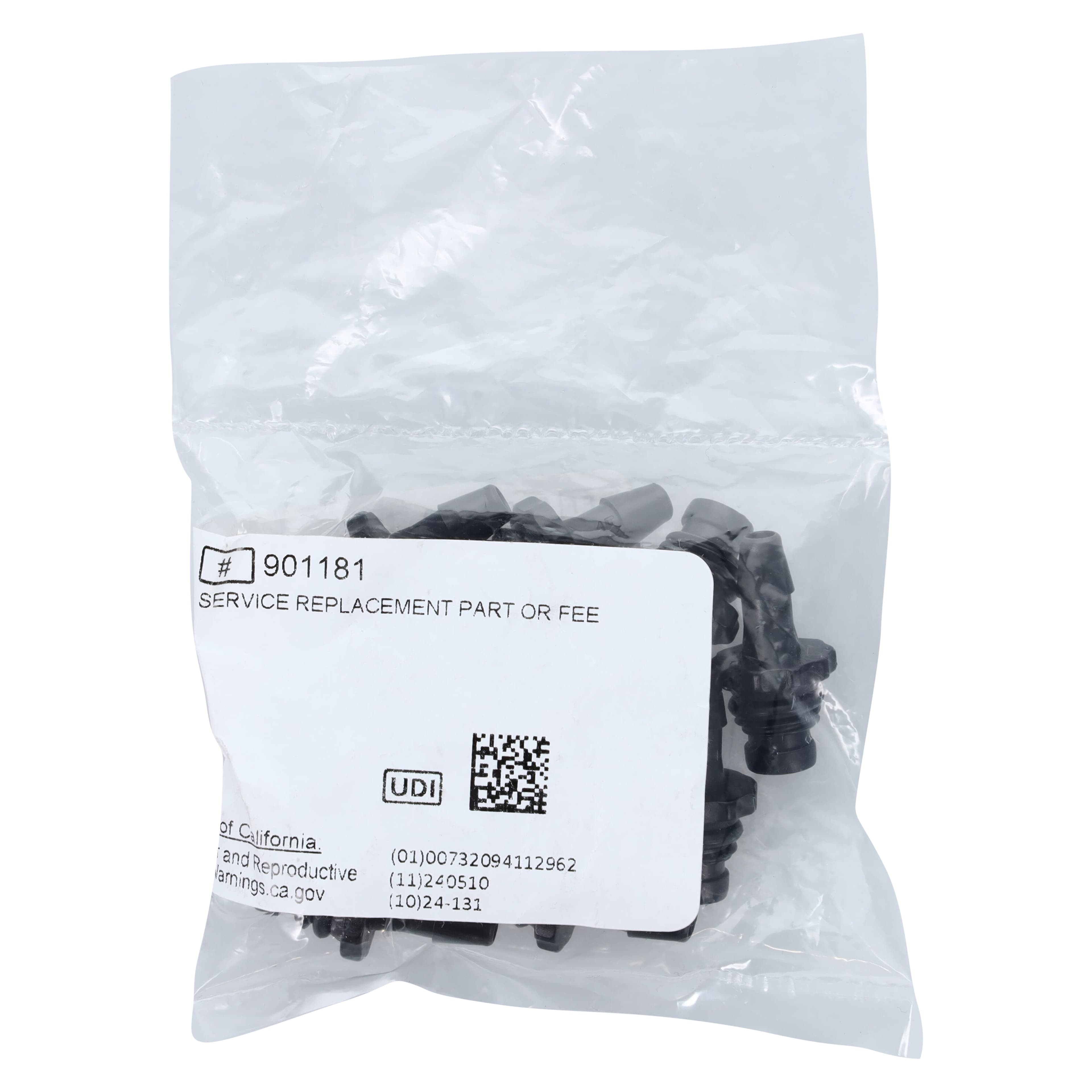 Welch Allyn Plastic Luer Lock Connector, Black, Latex-Free, for Sphygmomanometer Cuffs, 10/Package thumbnail 2